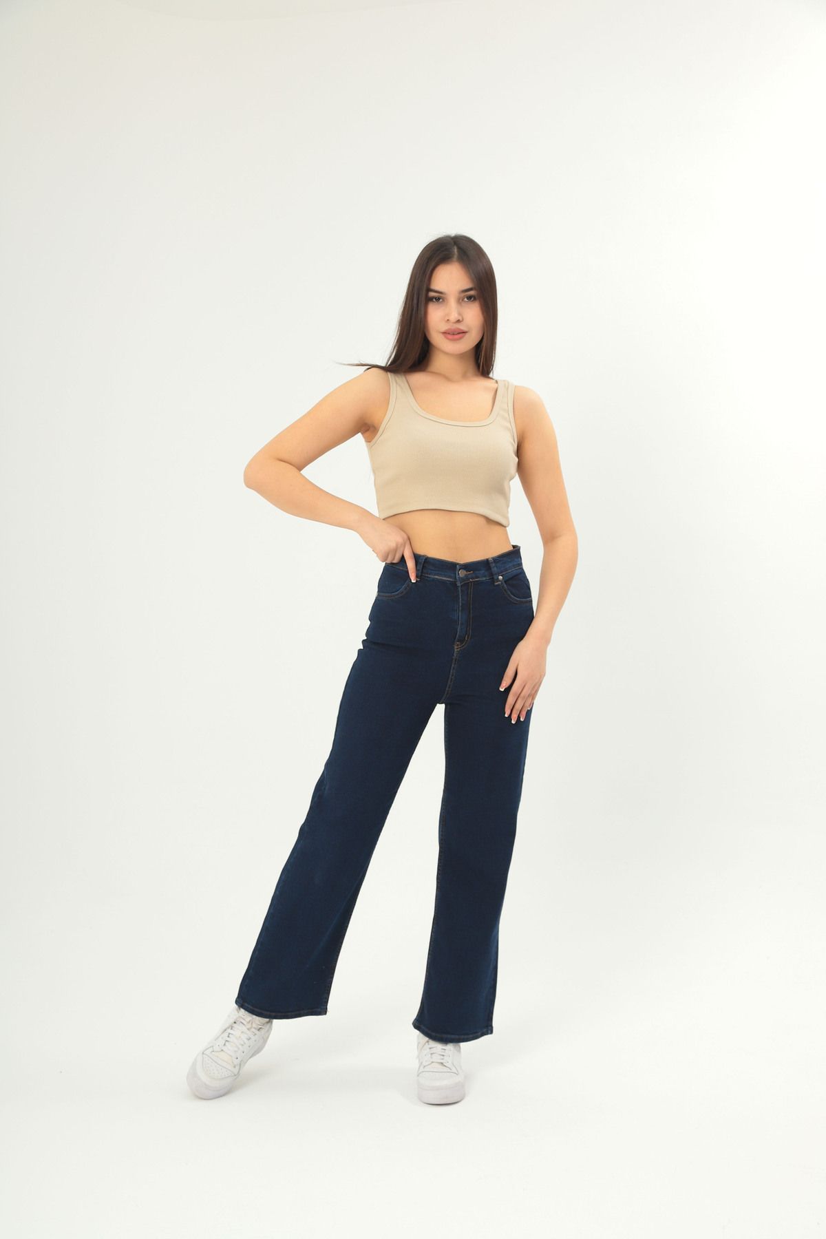 FRANCO RENZO Kadın AskılıCrop Top Bluz