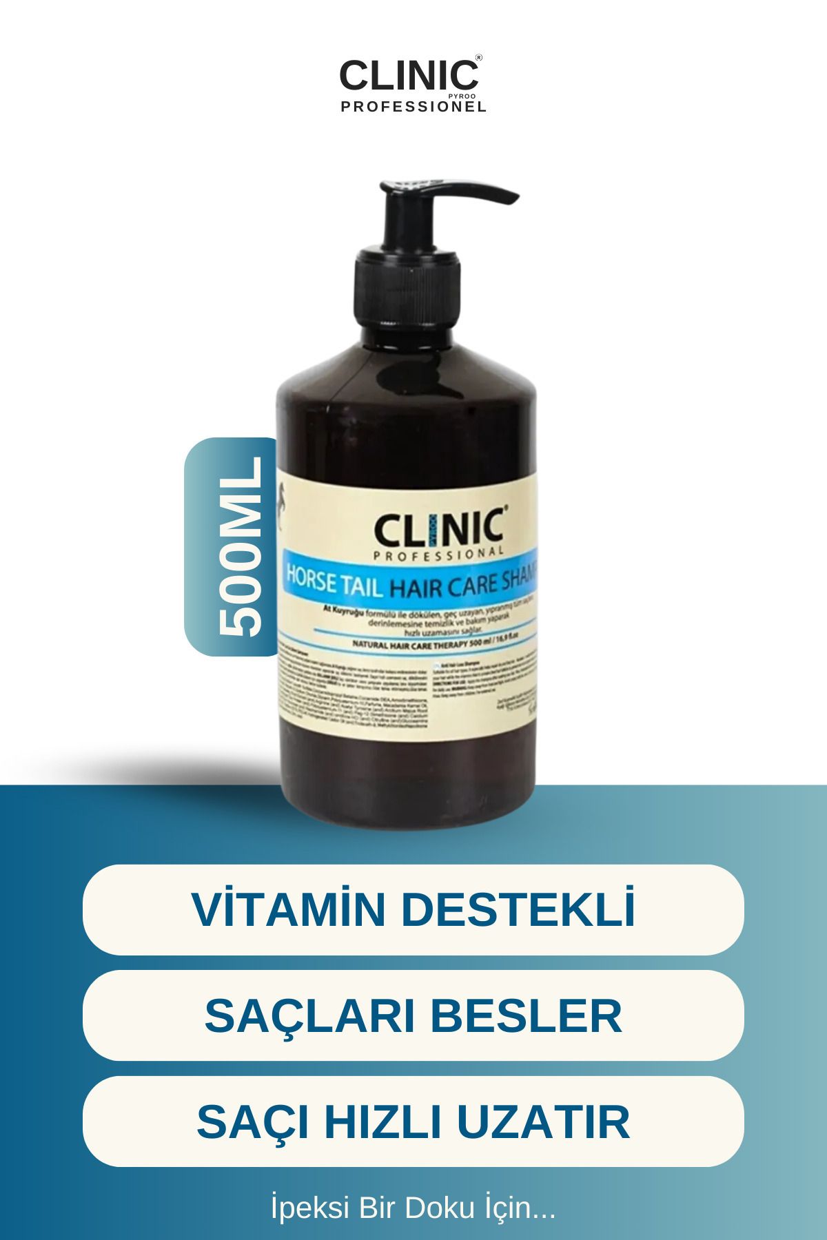 CLINIC PYROO At Kuyruğu SaçBakım Şampuanı 500...