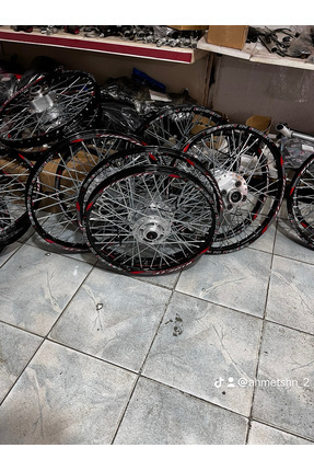 Rideit Siyah Cg Kuba Falcon Ön Jant 1.20x17 Diskli Arka Jant 1.20x19 Kampanalı Komple Image 2