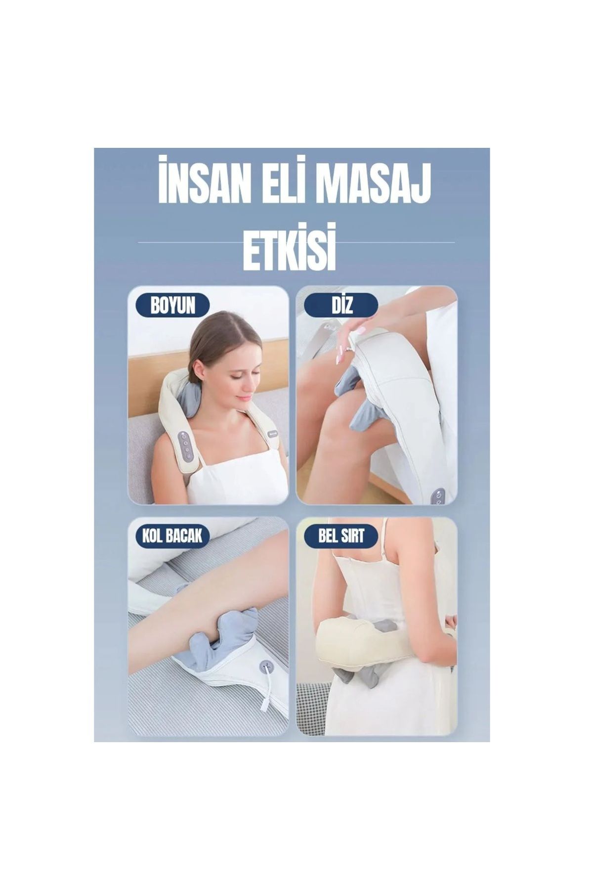 Emes Teknoloji Şarjlı Ovmalı ve Isıtmalı Masaj Aleti – İnsan Eli Yoğurma Hissi ile Rahatlama