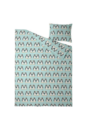 BLÅVINGAD açık turkuaz 150x200/50x60 cm çocuk nevresim takımı Hayvan Desenli Lastiksiz Image 2