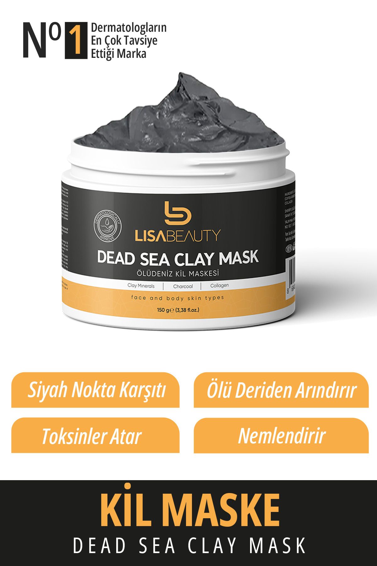 Lisa Beauty CharcoalArındırıcı Siyah Nokta Ka...