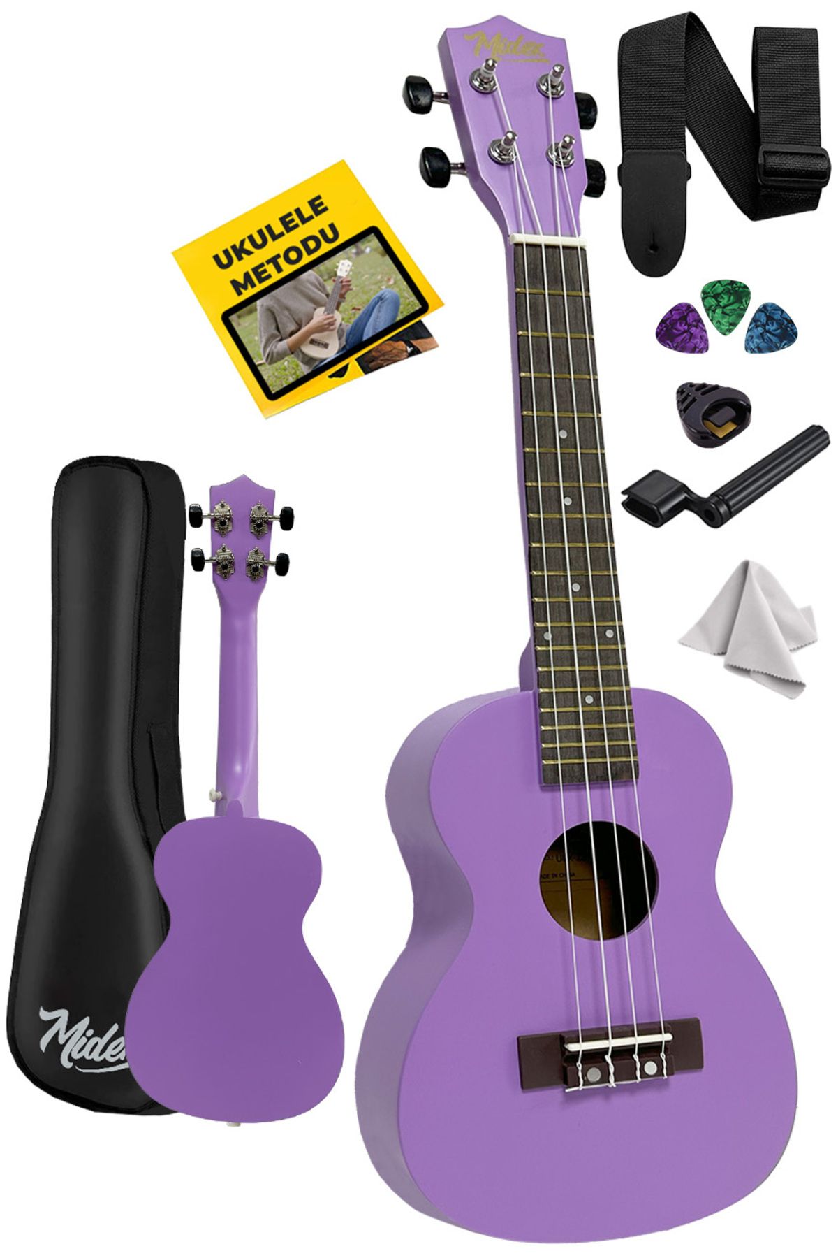 Midex UKX-233PRP Mor ConcertUkulele (Askı Çan...