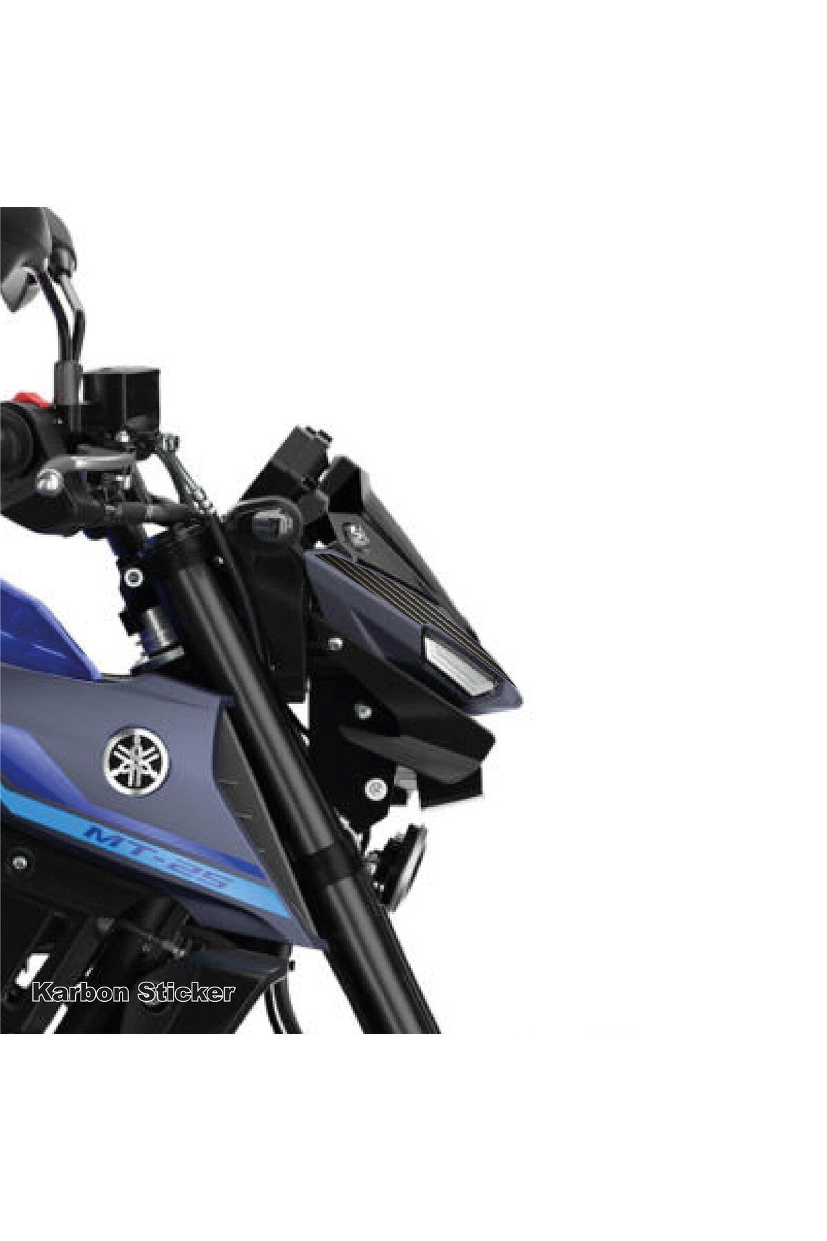 Yamaha MT-25 2020-2024 Ön Kafa Orta Karbon Sticker Etiket Modeli