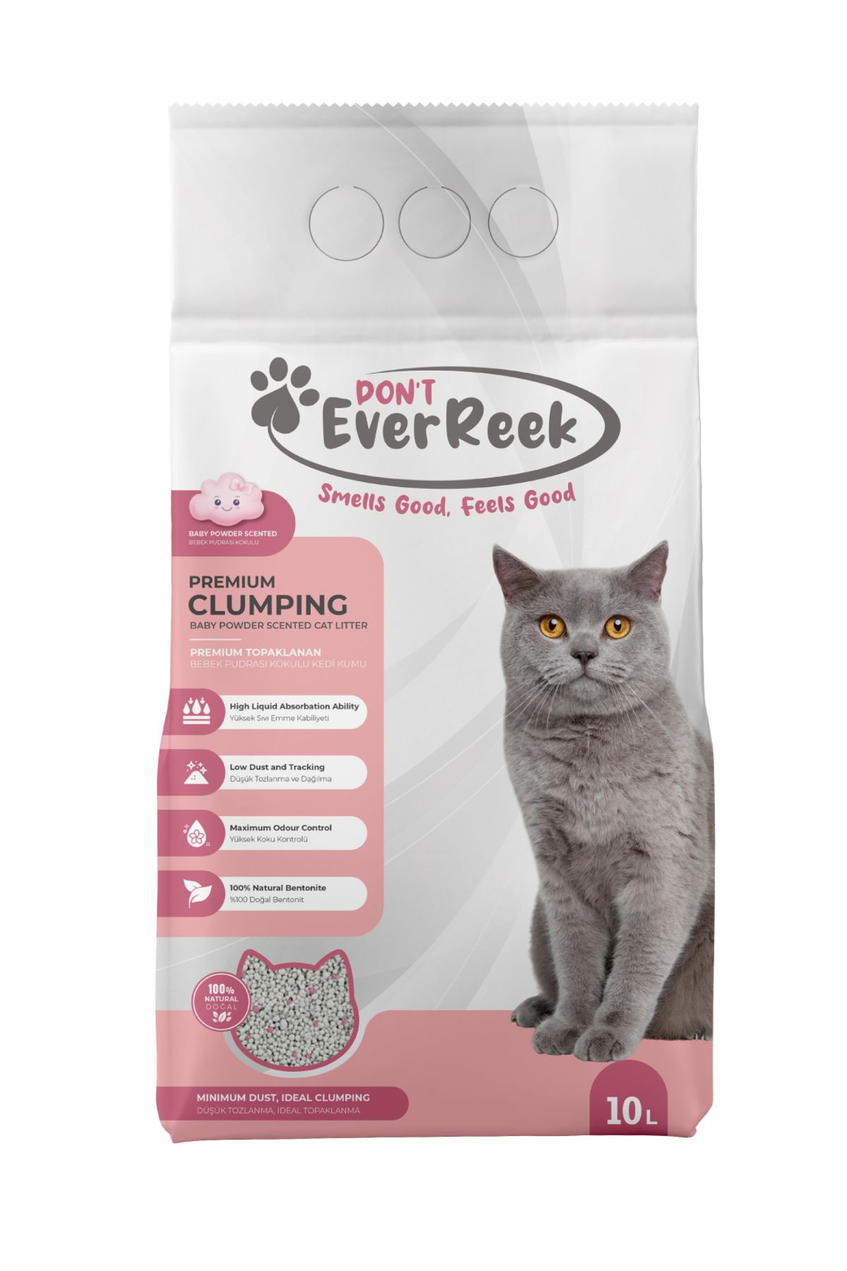 Ever Reek Kedi Kumu (10Litre, Bebek Pudrası K...