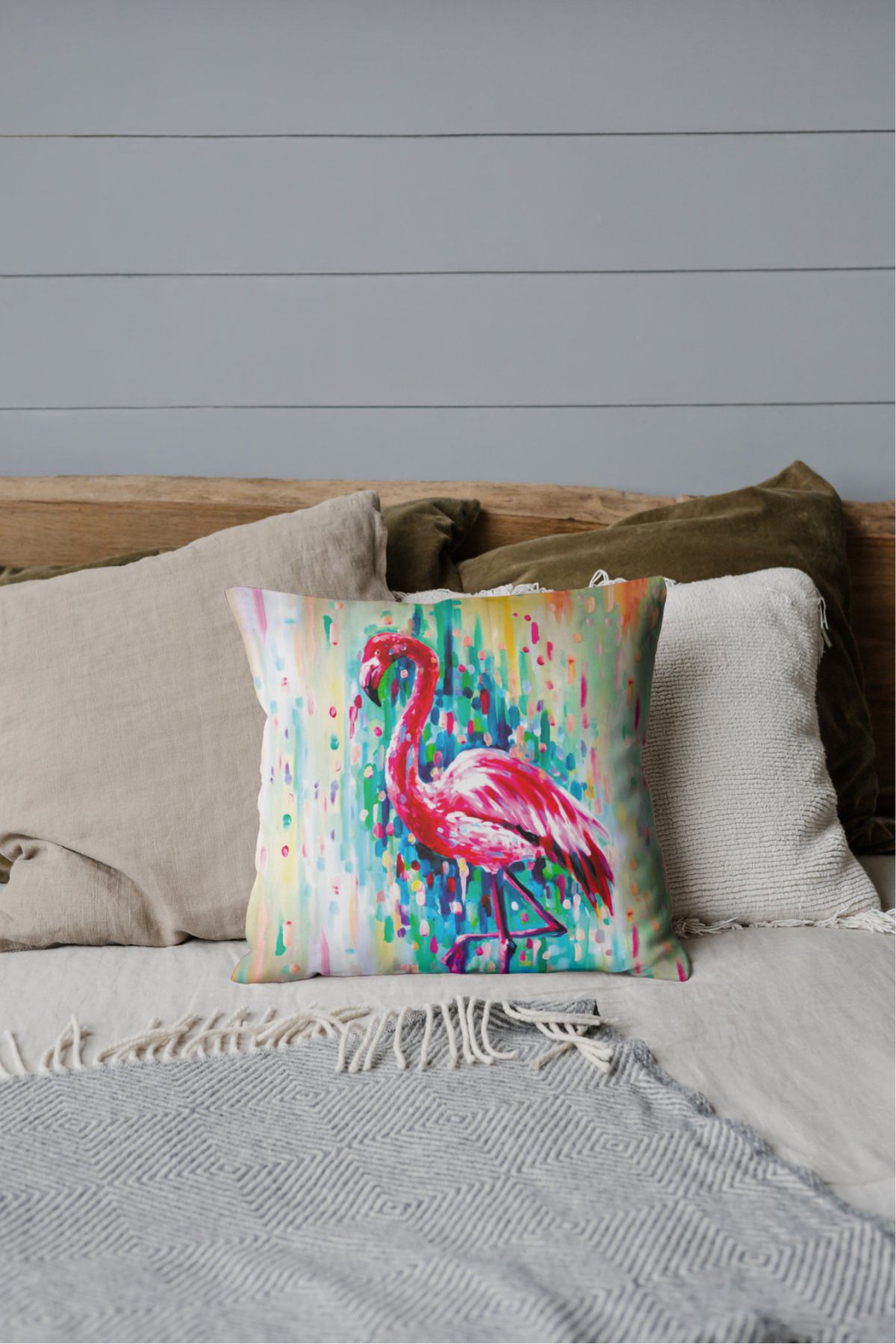 Home 4'LÜ KIRLENT KILIFIATHIRA Flamingo Desen...