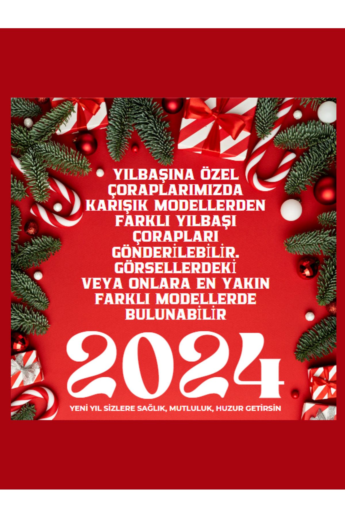 CHRİSTMAS-NOEL-YILBAŞI TEMALI ÇORAPLAR 12'Lİ