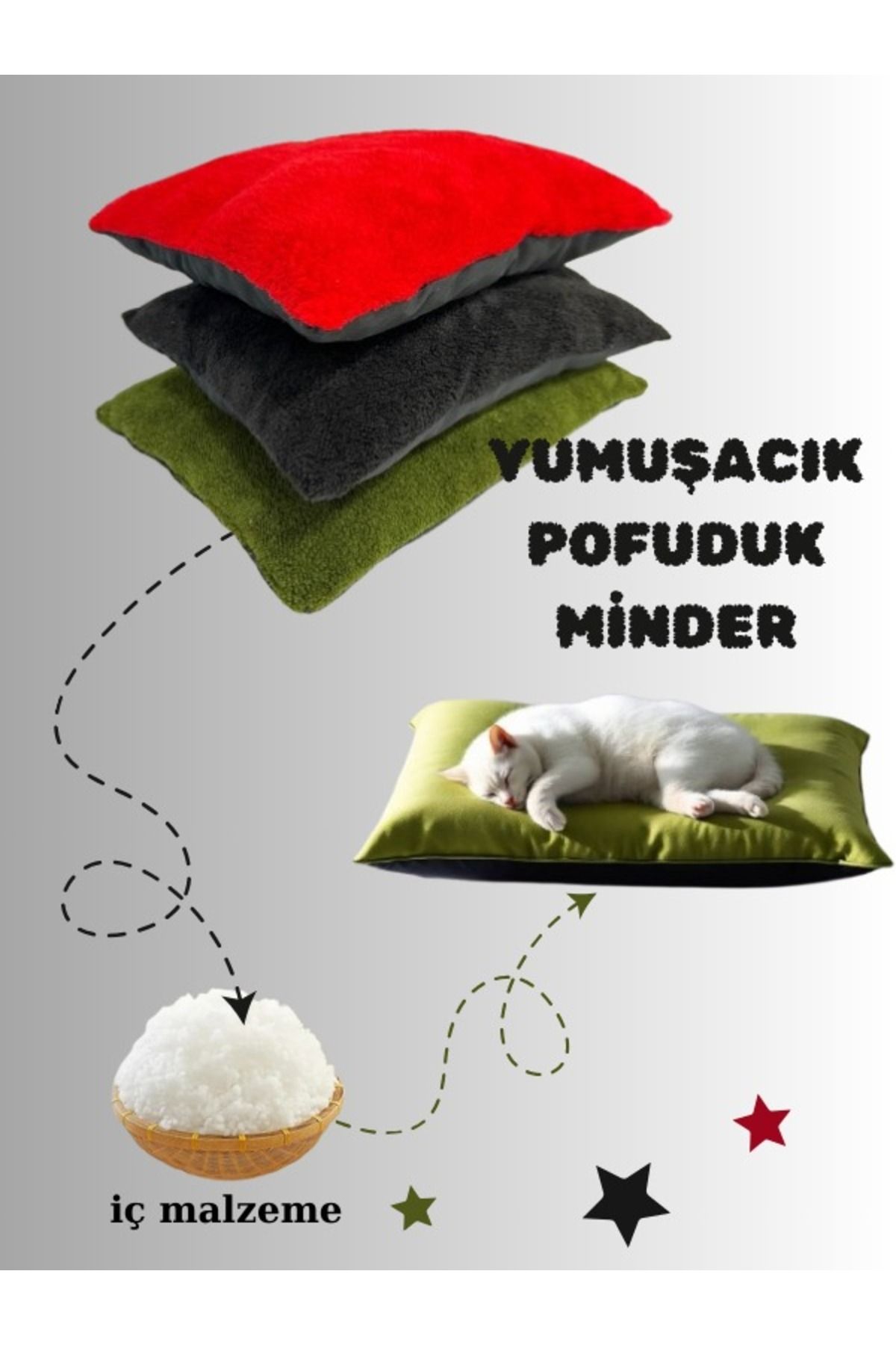 Lucens PELUŞ ÇOK RENKLİDESENLİ KEDİ KÖPEK MİN...