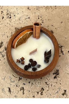 Bambu Tabak Dekoratif Şömine Sesli Kış Rüyası Mum Soya Wax Mum Image 0