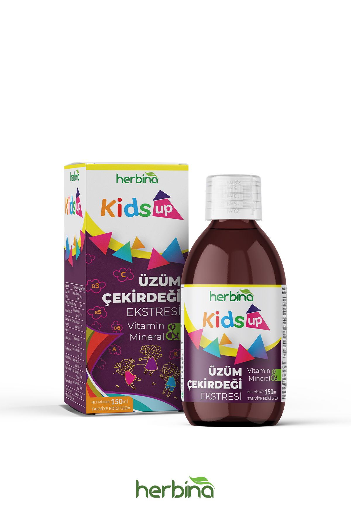 Herbina KİDS UP SIVI TAKVİYEEDİCİ GIDA 150 ML