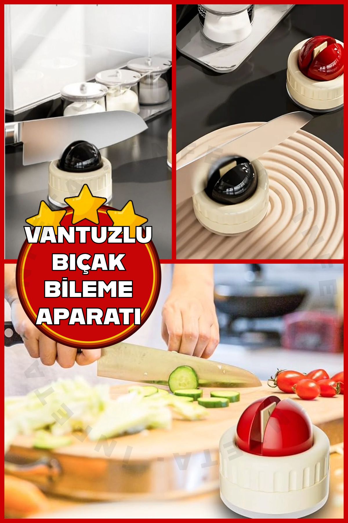 İnfeta Vantuzlu Bıçak BilemeAleti Mutfak Maka...