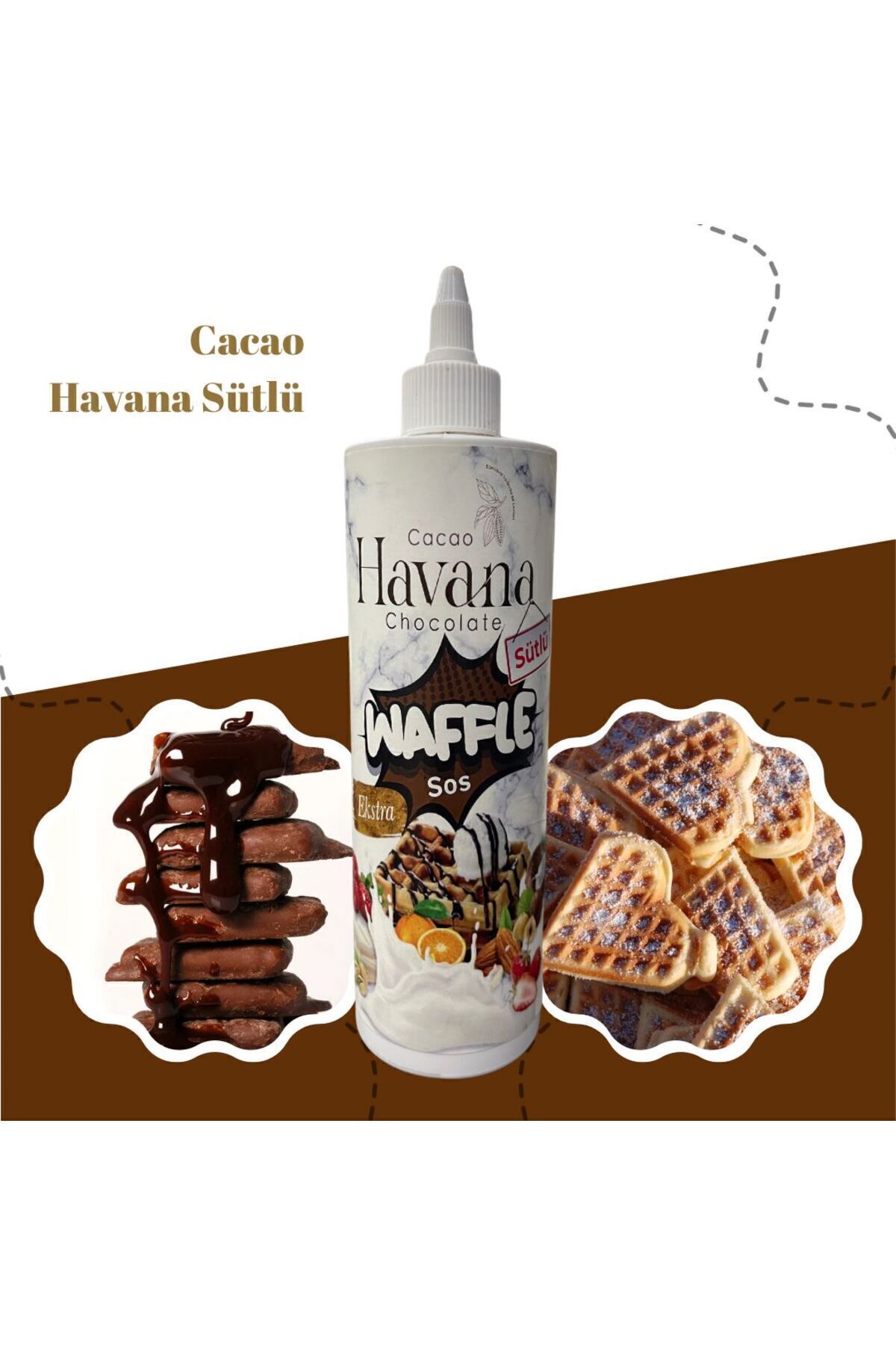 Sütlü Waffle Sos & Krep & Pankek Çikolata Sos 400 Gr.