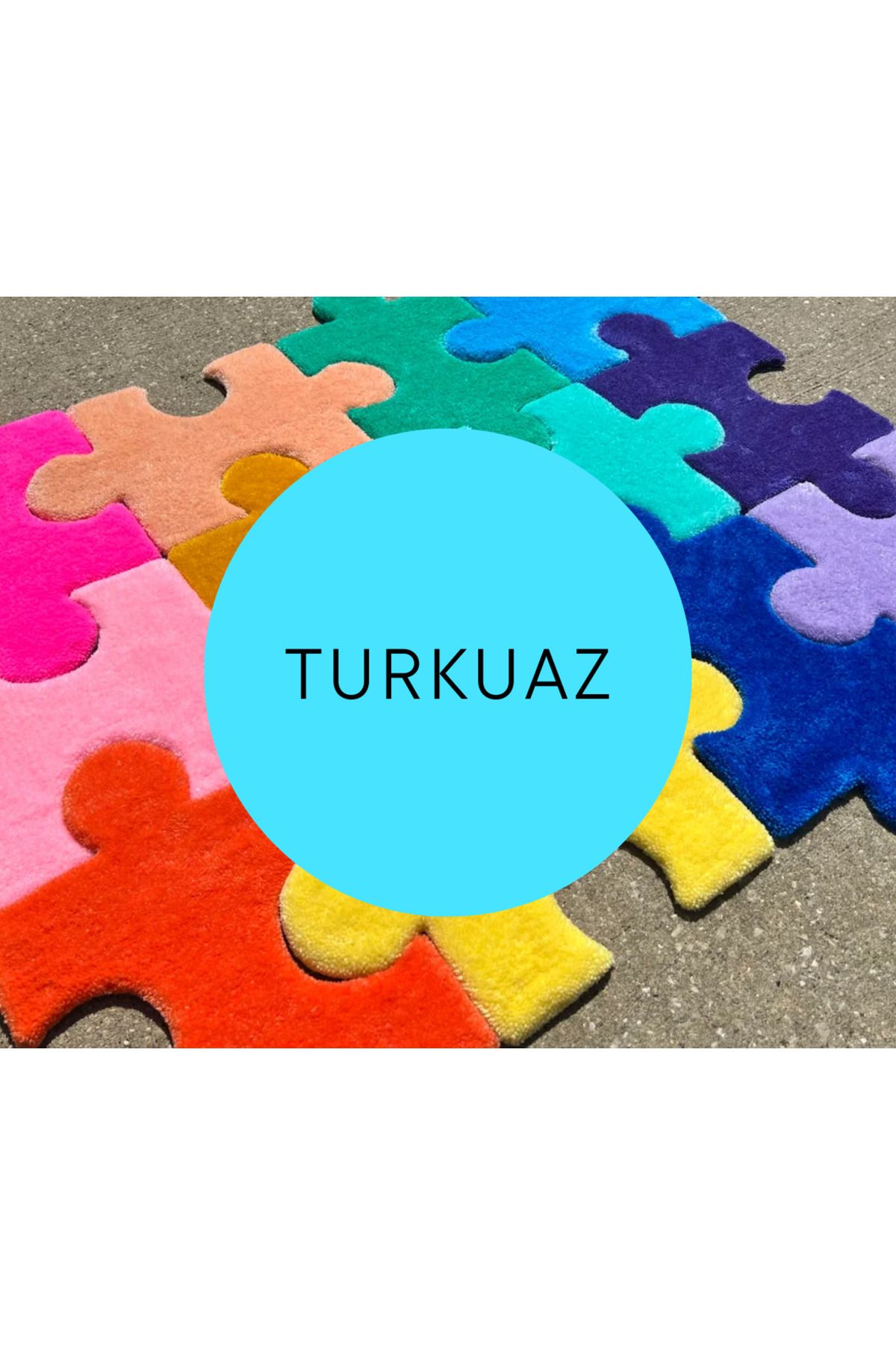 Juji Art Studio Renkli PuzzleHalı - 12 Parça...