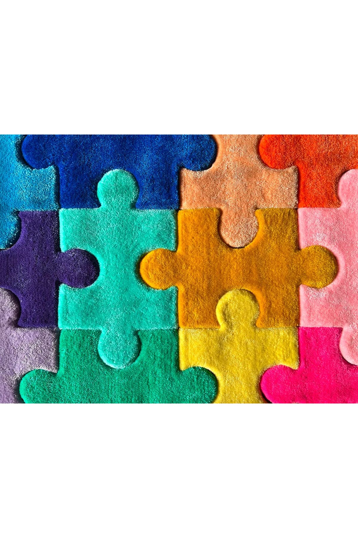 Renkli Puzzle Halı - 12 Parça Tak-Çıkar Yumuşak Halı | Çocuk Odası ve İçin Eğlenceli - Yapboz Halı