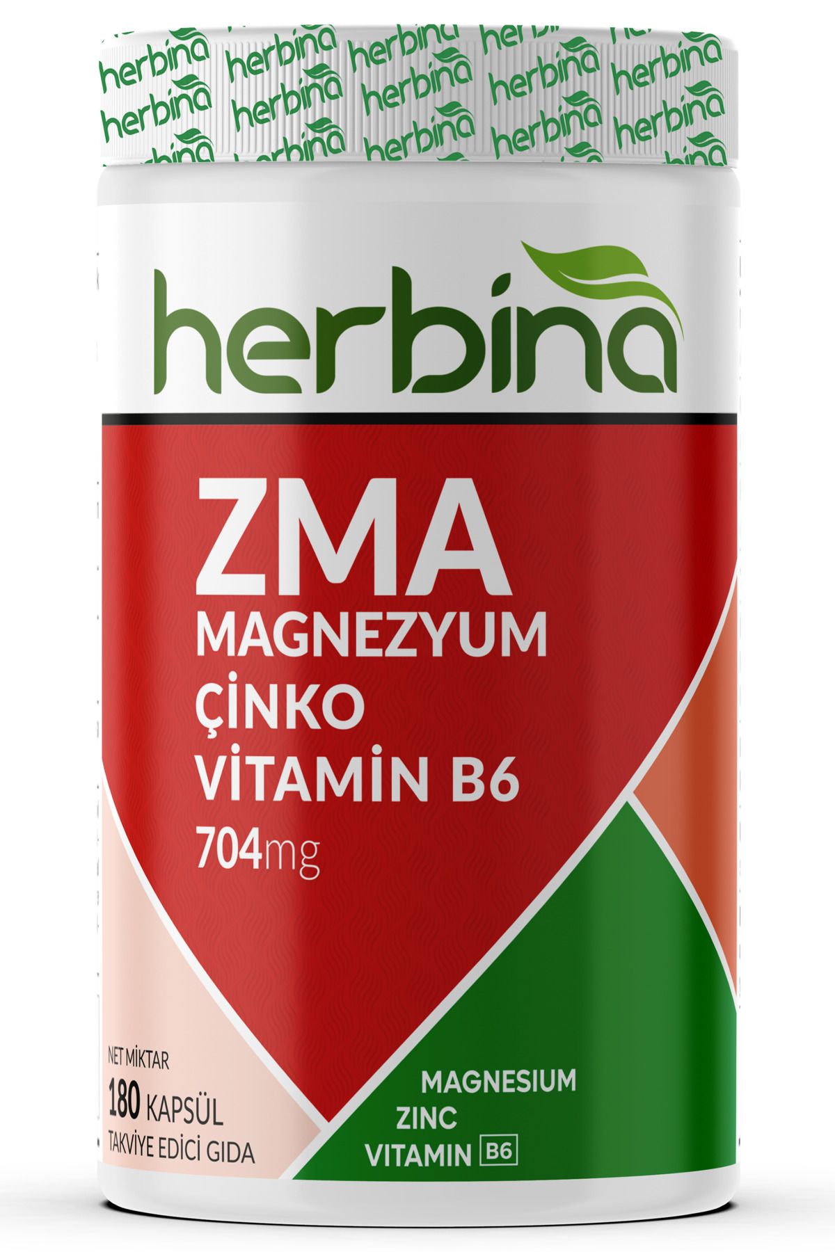 Herbina Zma Magnezyum ÇinkoVitamin B6 160 Kap...