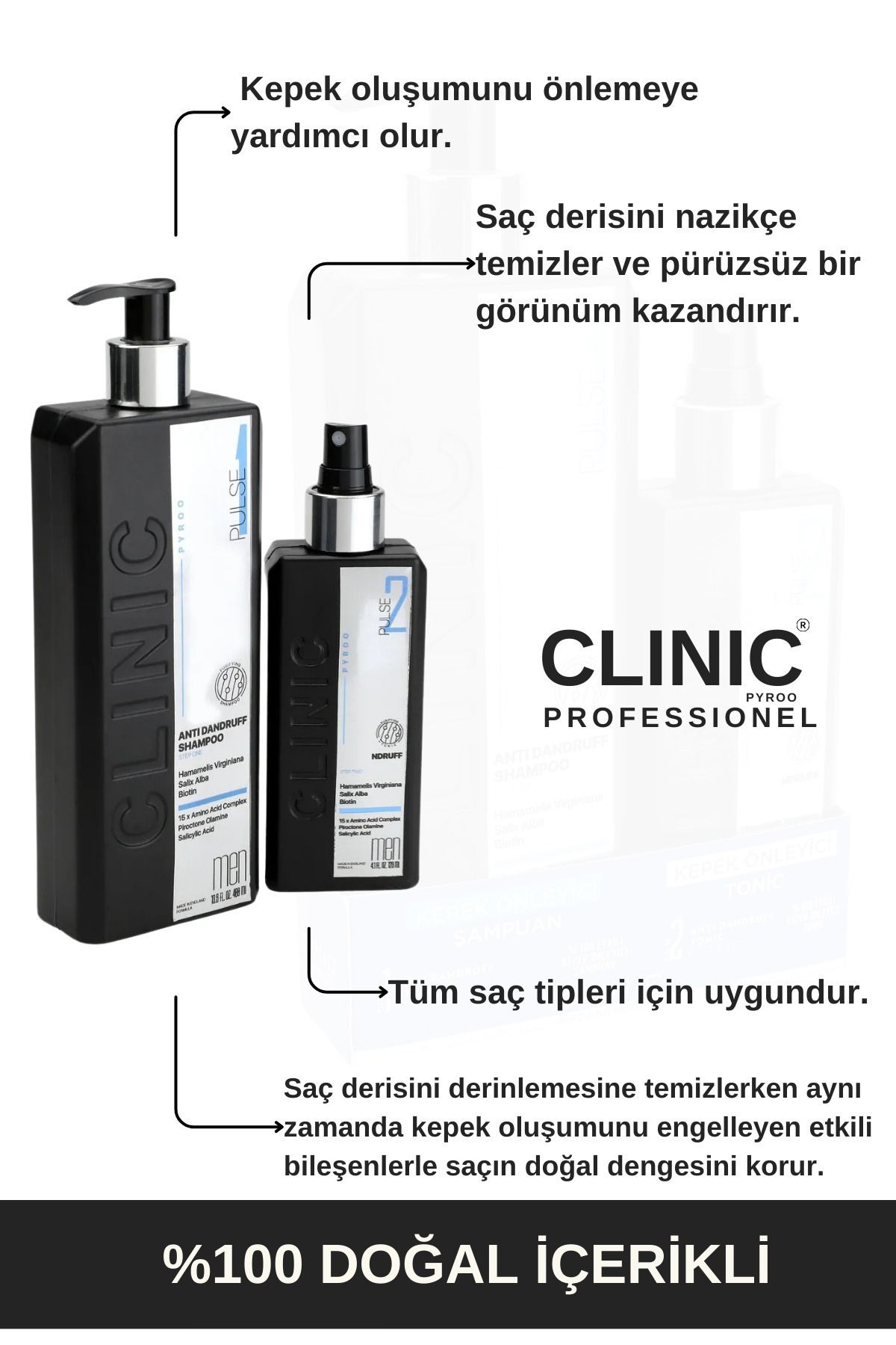 KEPEK ÖNLEYİCİ ŞAMPUAN + SERUM