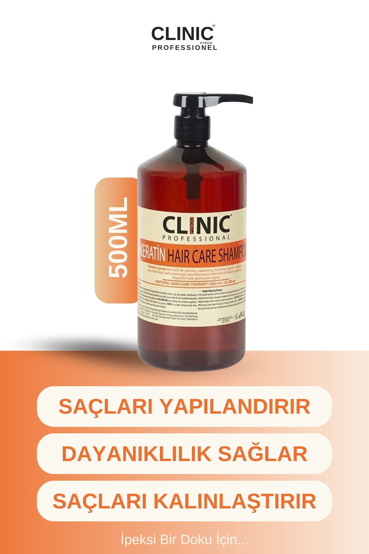 CLINIC PYROO Keratin BakımŞampuanı (500 Ml)