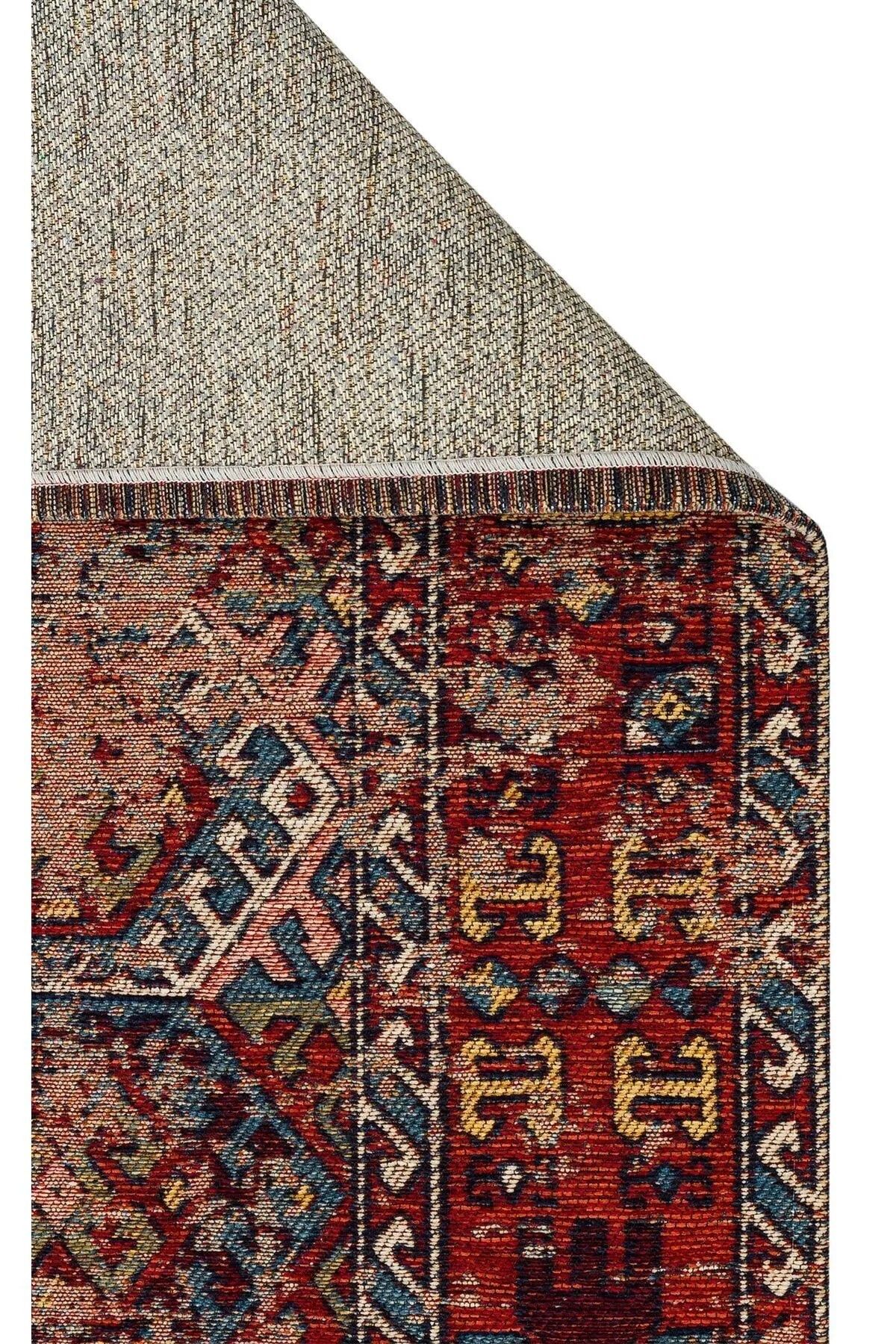 Anadolu Kilim AND 03 Multy Eski Antik Kilim Desenlerine Sahip Kaymaz Tabanlı Yıknabilir