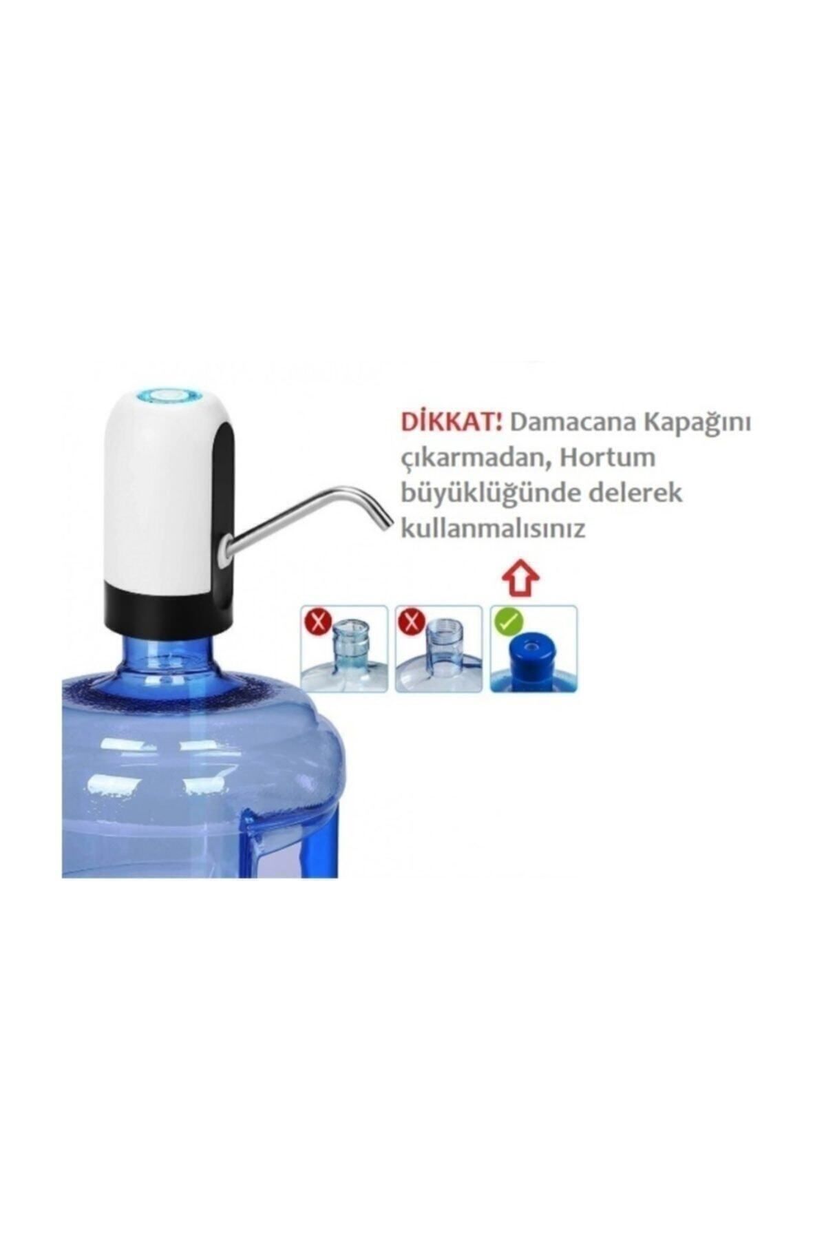 Damacana Su Pompası , Usb Şarjlı Ve Otomatik Dakikada 1.8 Litre Su Çıkışı ( Çift Motor )