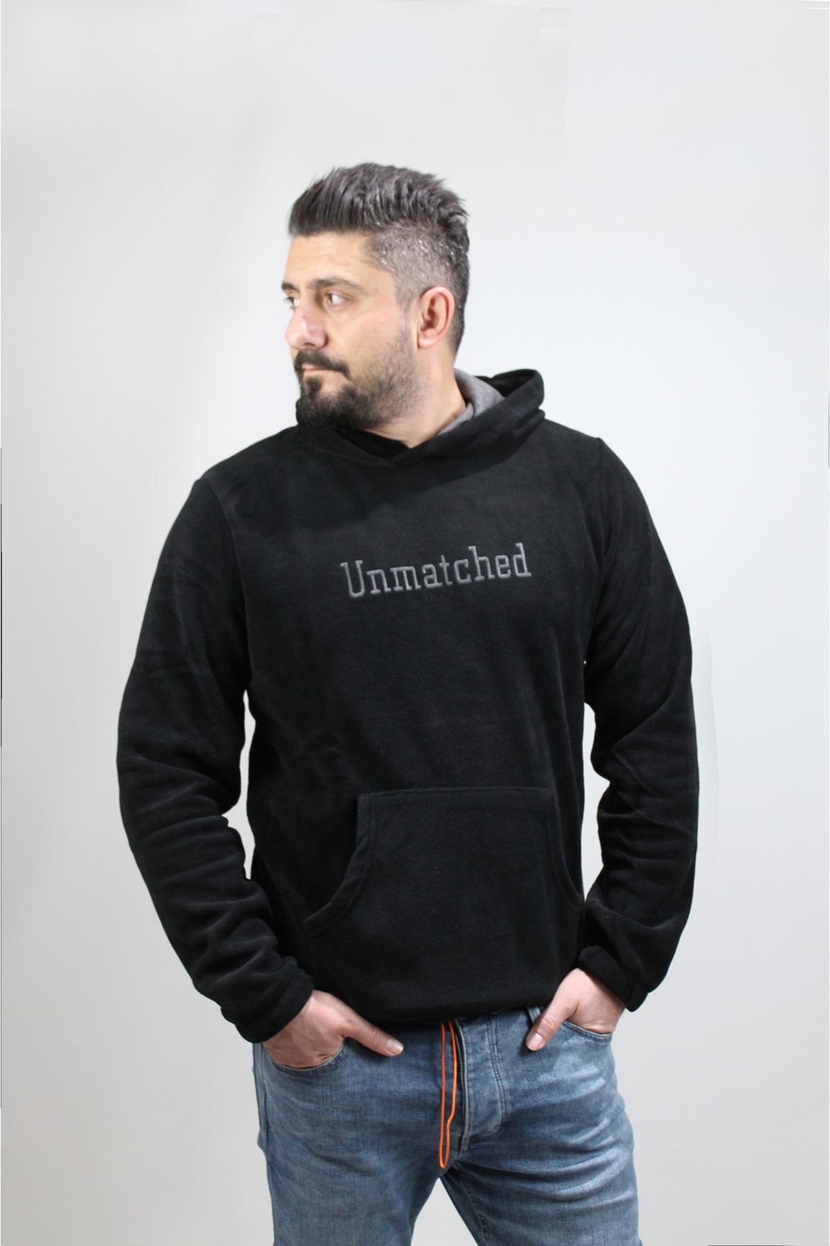 Dynamo Erkek Siyah KapüşonluPolar Sweatshirt