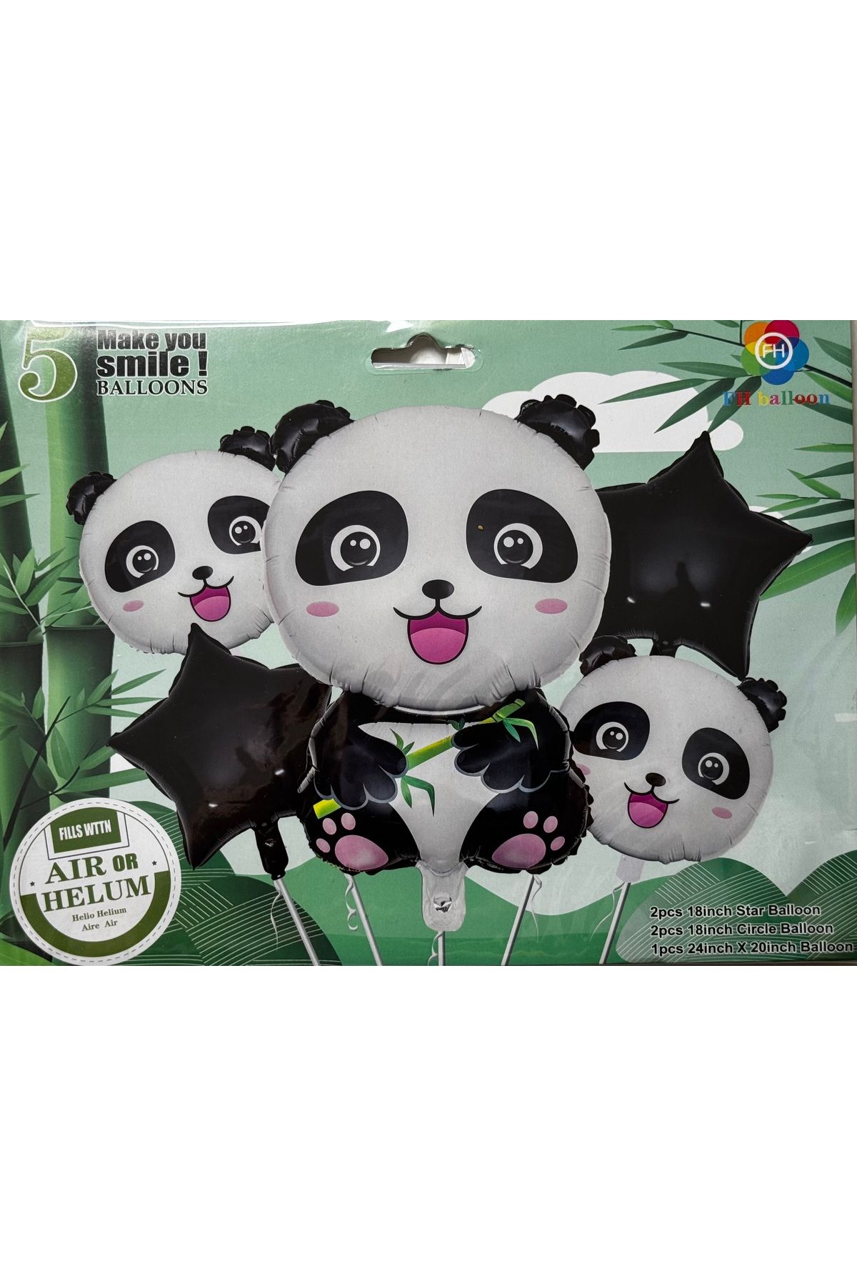 KATRİN Panda 5li set FolyoBalon