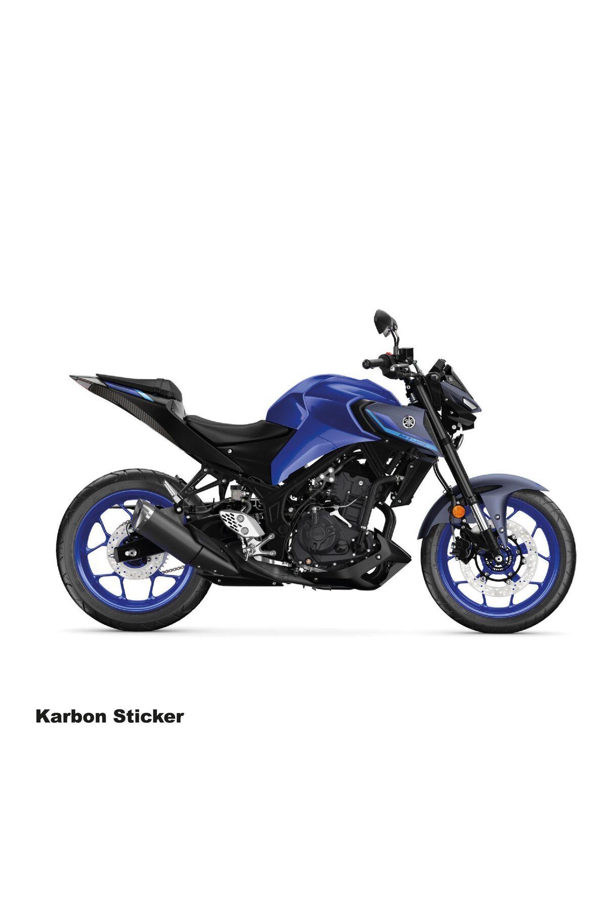 Yamaha MT-25 2020-2024 Arka Kuyruk Altı Karbon Sticker Etiket Modeli