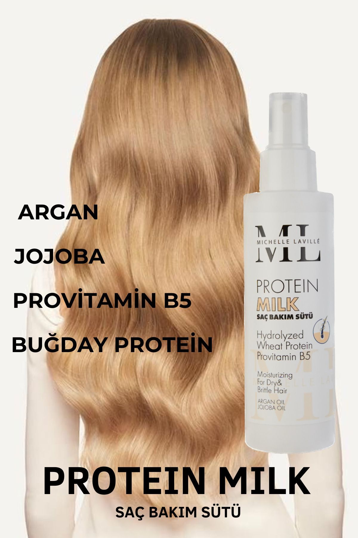 Güçlendirici, Onarıcı Ve Besleyici Protein Saç Bakım Sütü 150ml - Buğday Proteini, Provitamin B5