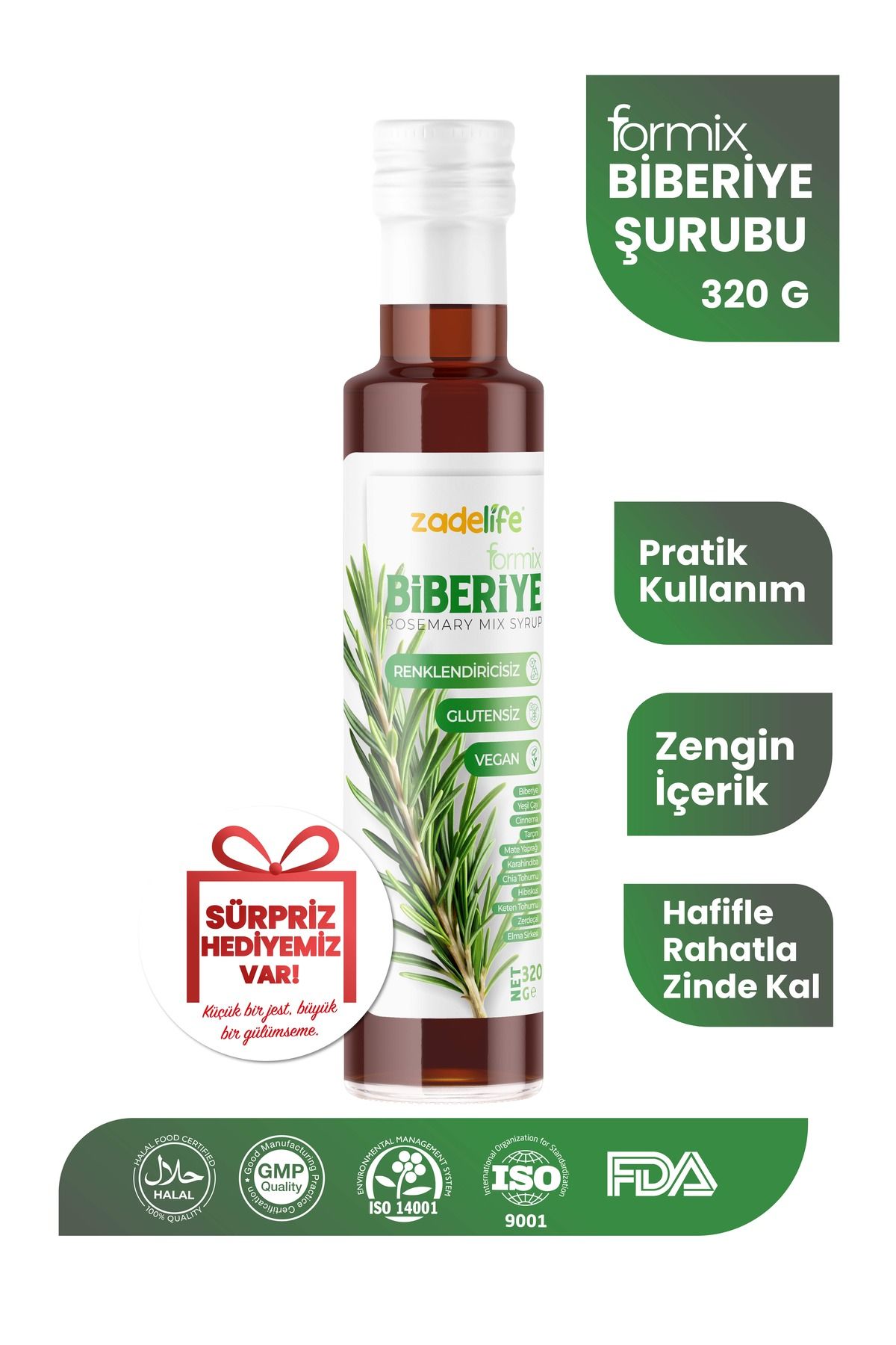 zadelife Formix DetoxBiberiye Mix Şurup 320 G