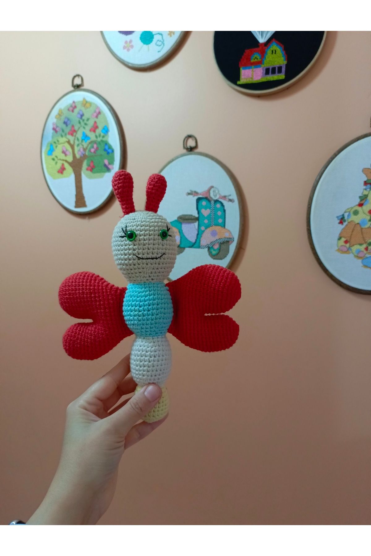 Münücük toys AmigurumiKırmızı Kelebek