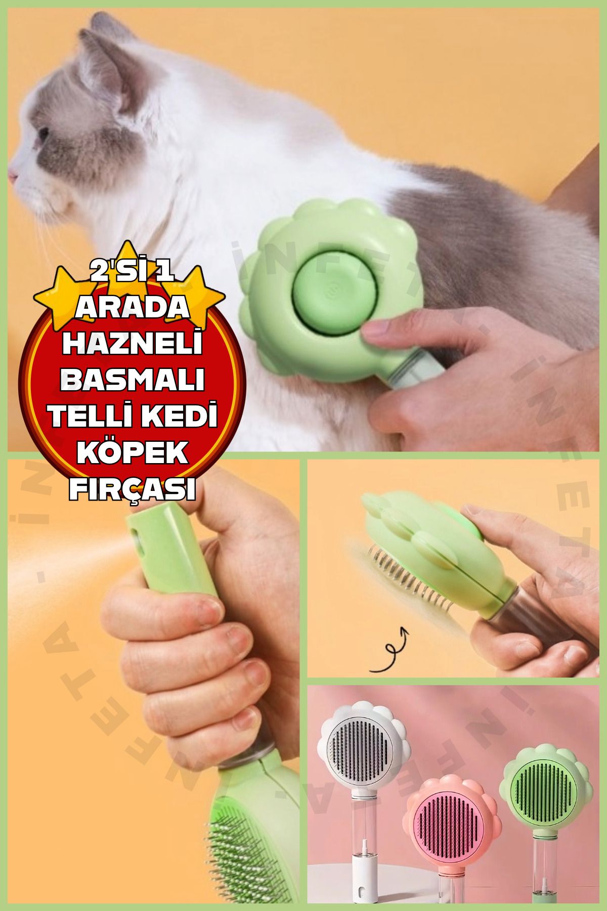 İnfeta Kedi Tarağı Su HazneliEvcil Hayvan Bak...