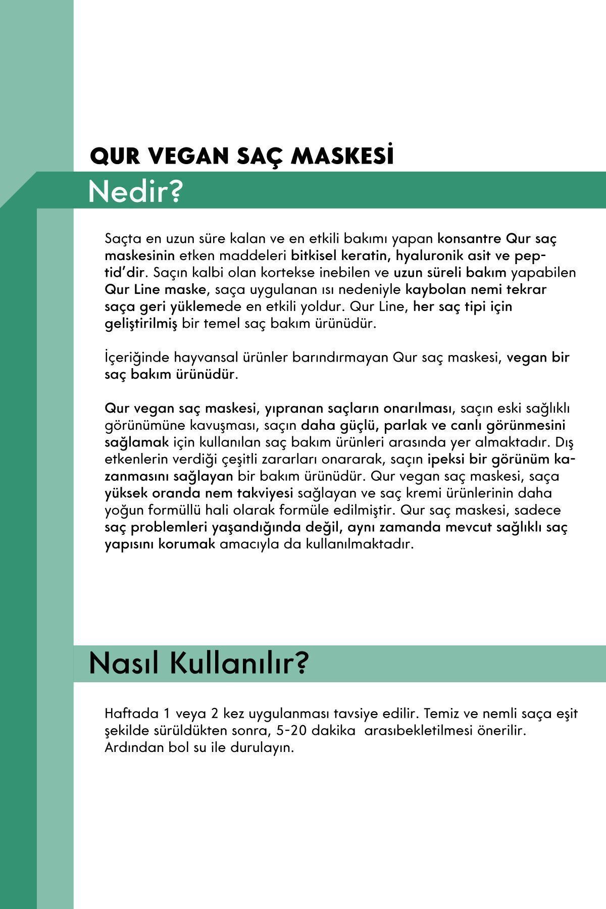 Onarıcı Besleyici Parlaklık Veren Dökülme Karşıtı Ve Uzatma Etkili Vegan Keratin Saç Maskesi