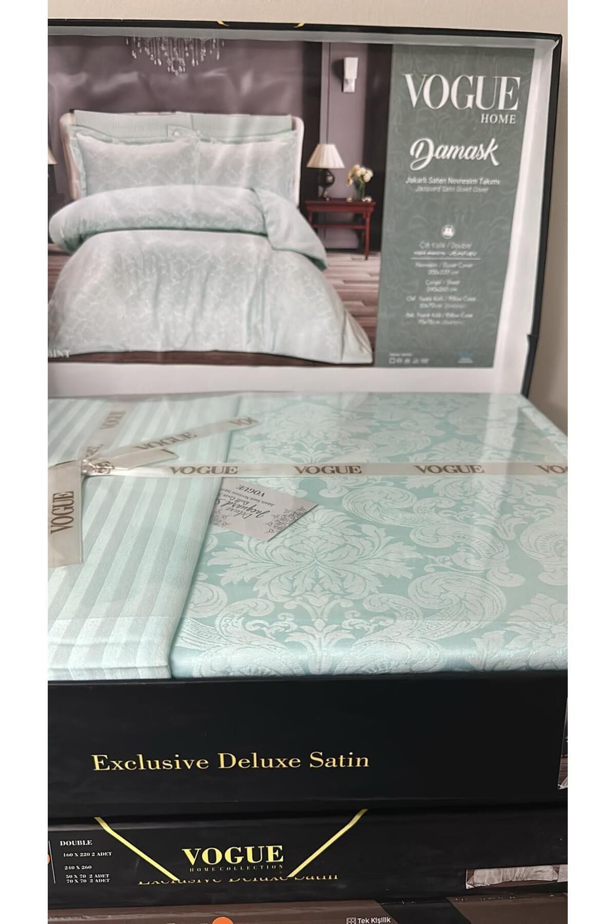 PAMUK SATEN DELUXE ÇİFT KİŞİLİK NEVRESİM TAKIMI