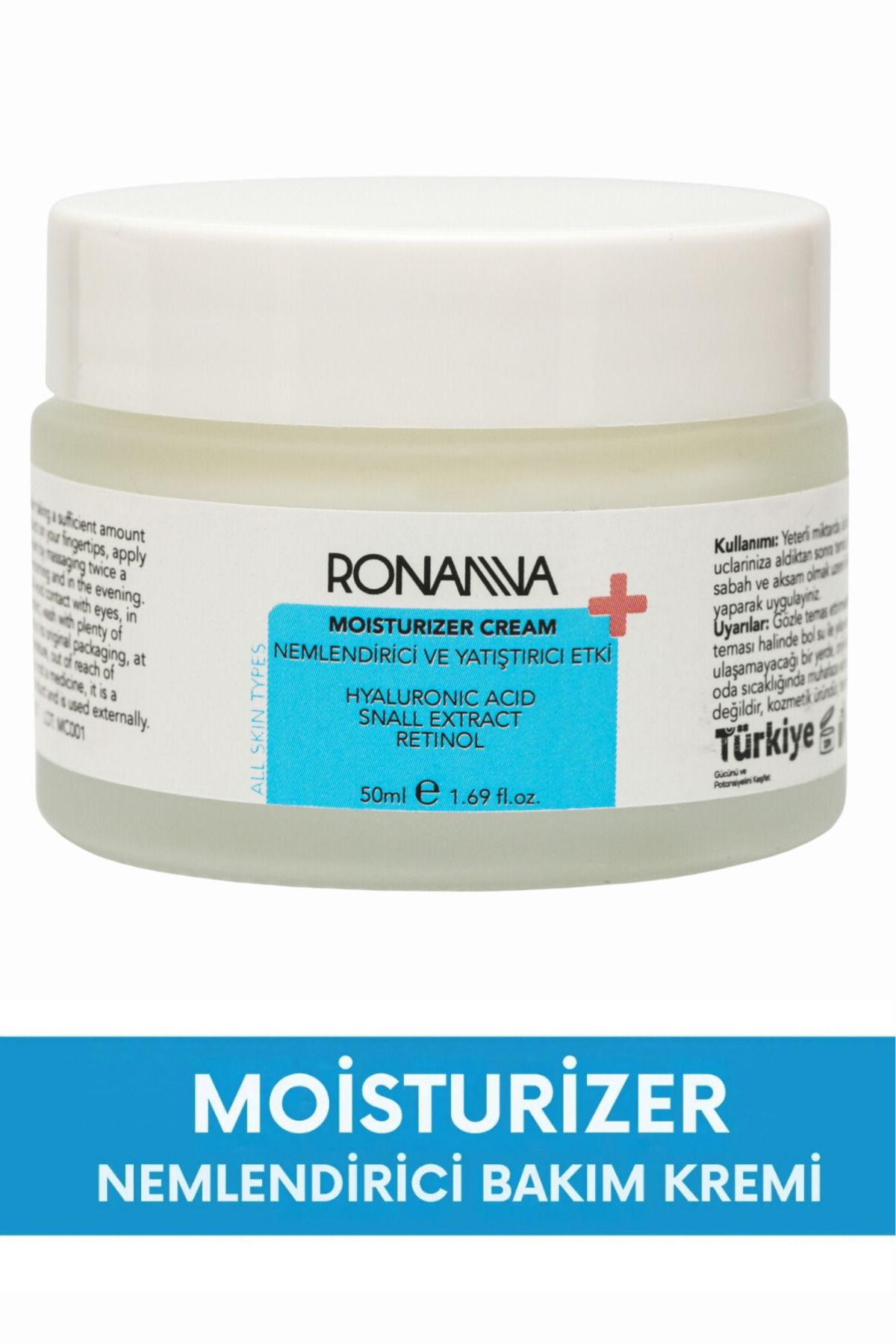 Moisturizer Yoğun Nemlendirici Onarıcı Aydınlatıcı Tüm Ciltler Için Bakım Kremi 50ml