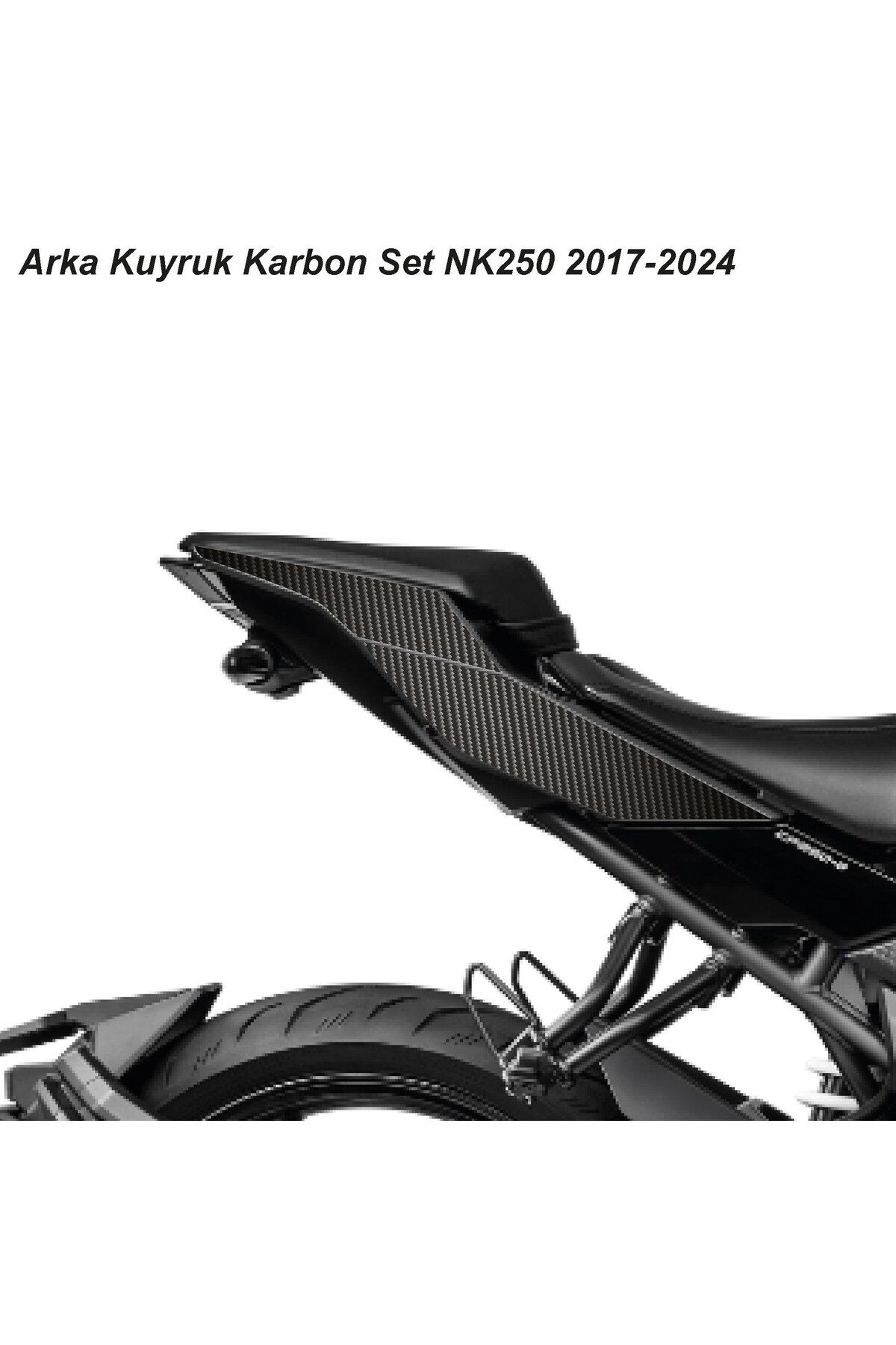 CFMOTO NK250 2017-2024 ARKA KUYRUK KARBON STICKER ETIKET MODELİ