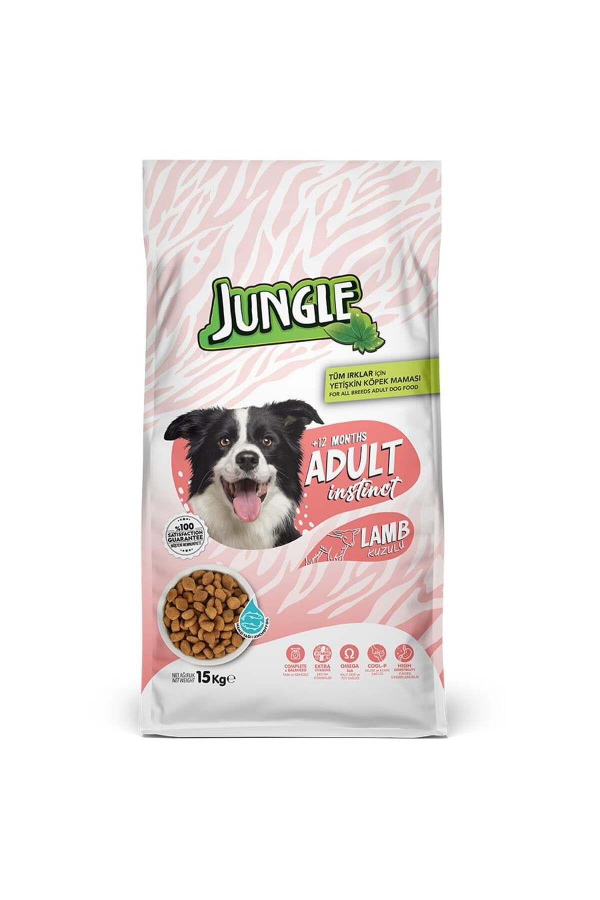 Jungle Kuzulu Yetişkin KöpekMaması 15 Kg