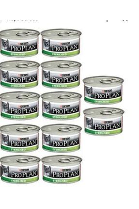 Proplan Sterilised Ton Balıklı Ve Somonlu Kısırlaştırılmış Yetişkin Kedi Maması Konserve 12x85 Gr Image 0