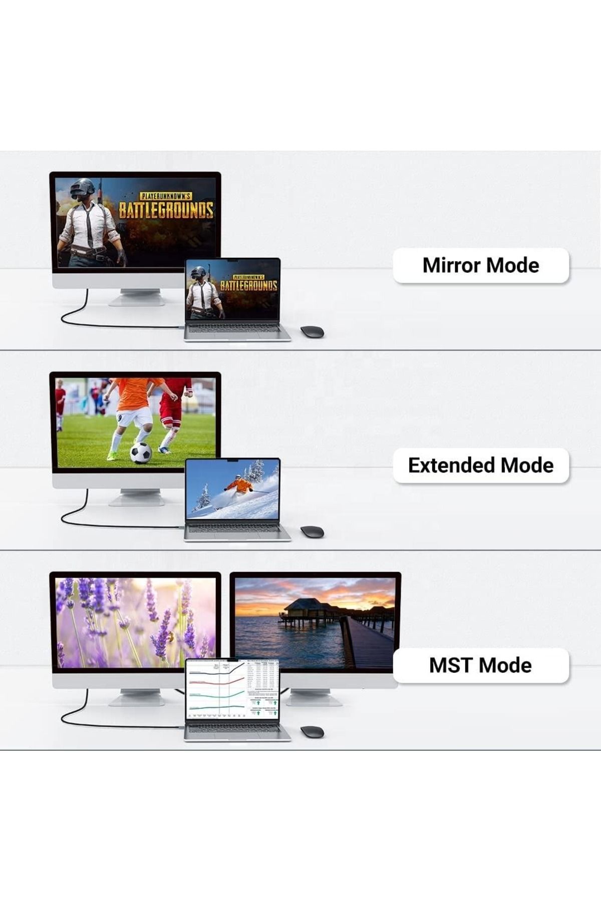 Type-C to DP Kablo, 8K 60Hz 200cm Yüksek Hızlı, Tip C to Displayport Kablo 2 Metre ZR858