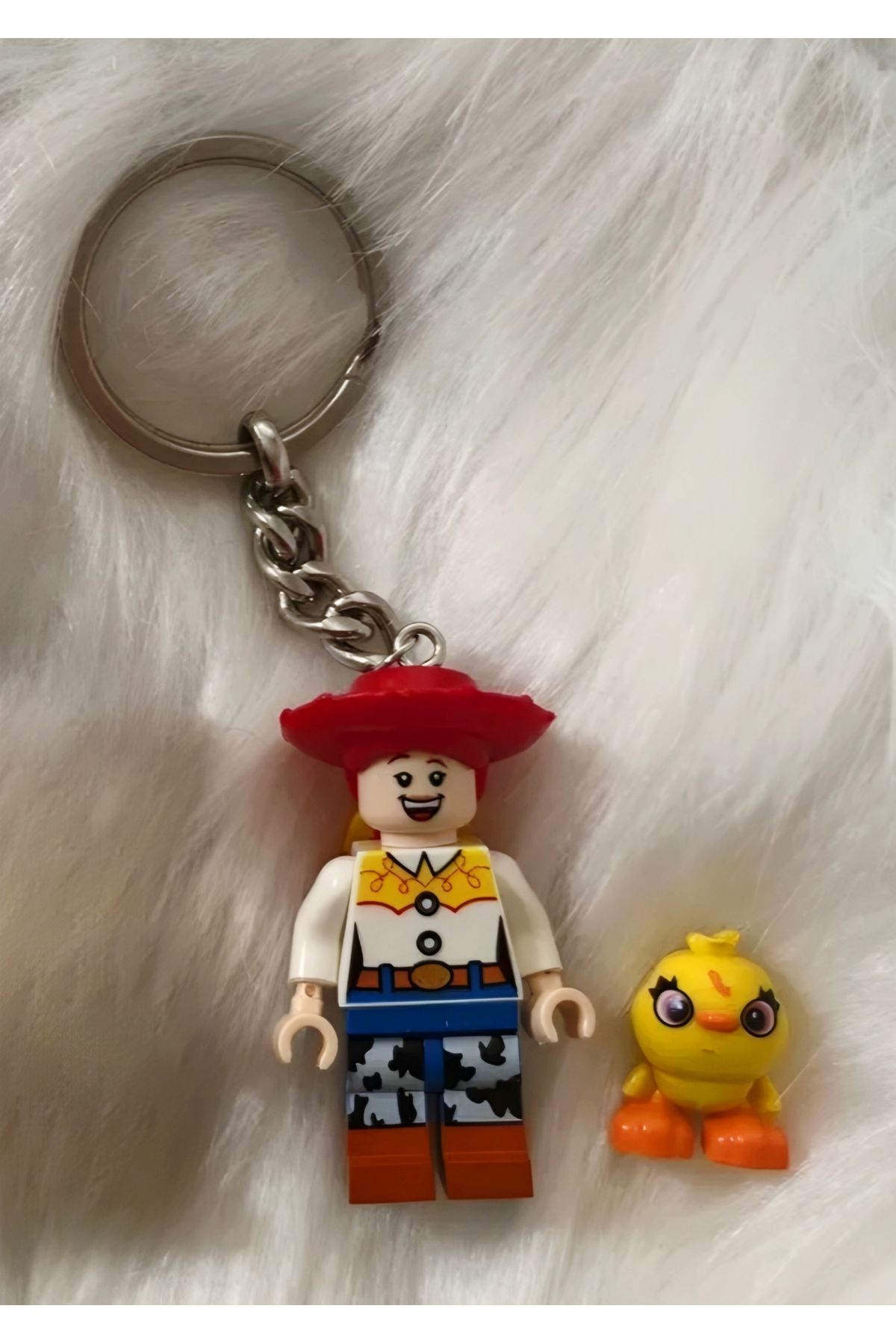 Jessie ve Çiko Lego Minifigür Anahtarlık - Koleksiyon Çanta ve Cüzdan Süsü