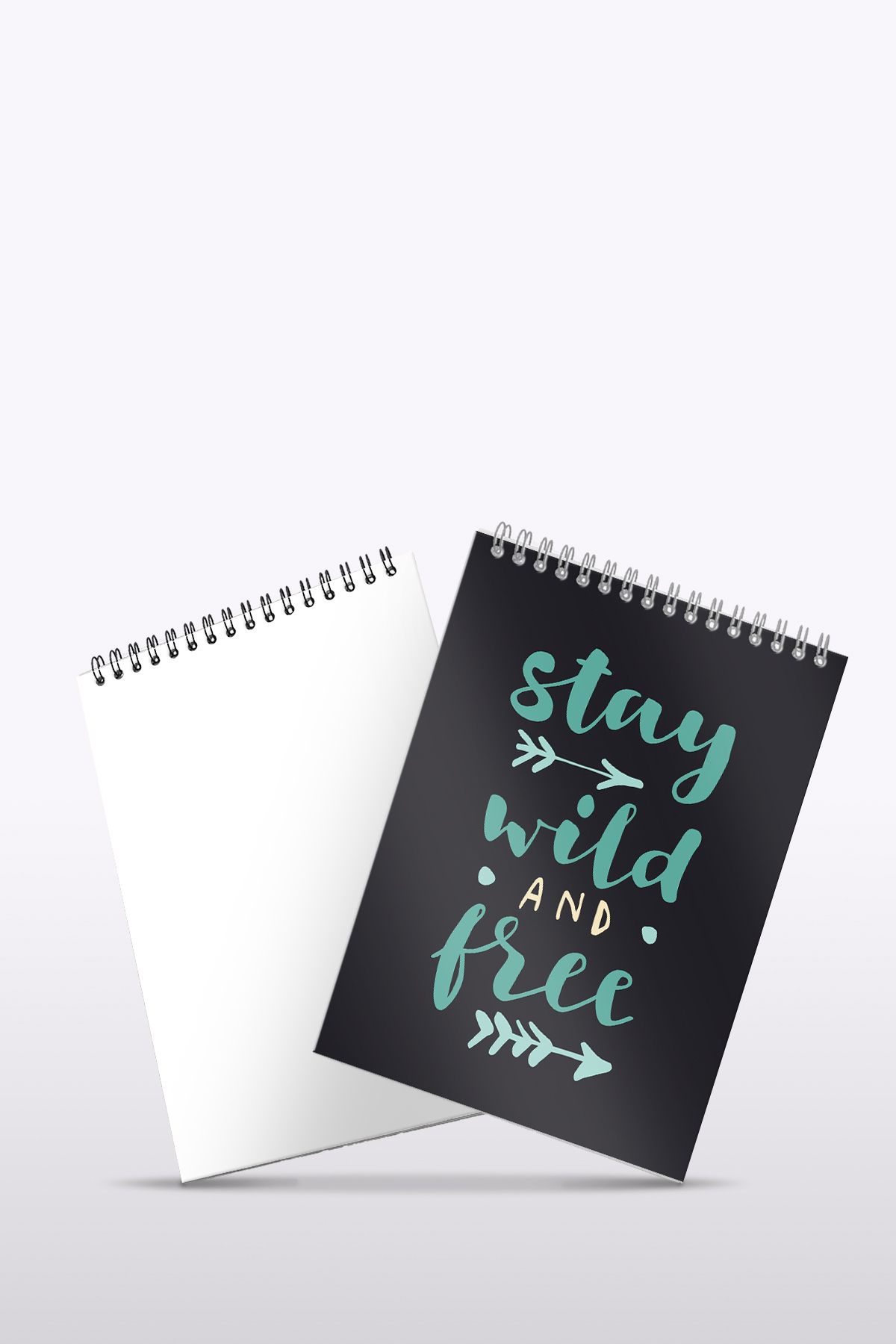 Stay Wild & Free  Sert Kapak Spiralli Bloknot, 12x17 cm