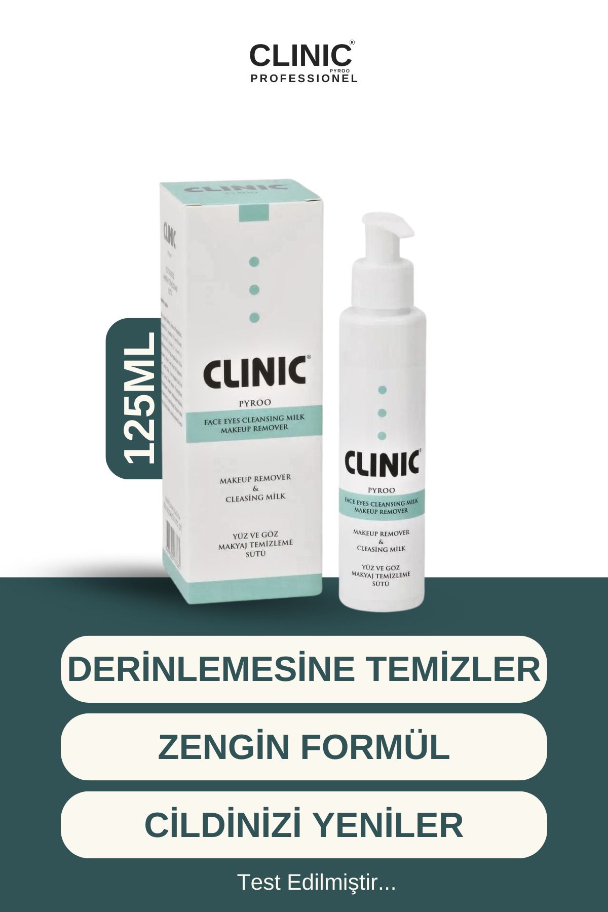 CLINIC PYROO Makyaj TemizlemeSütü (125ml)