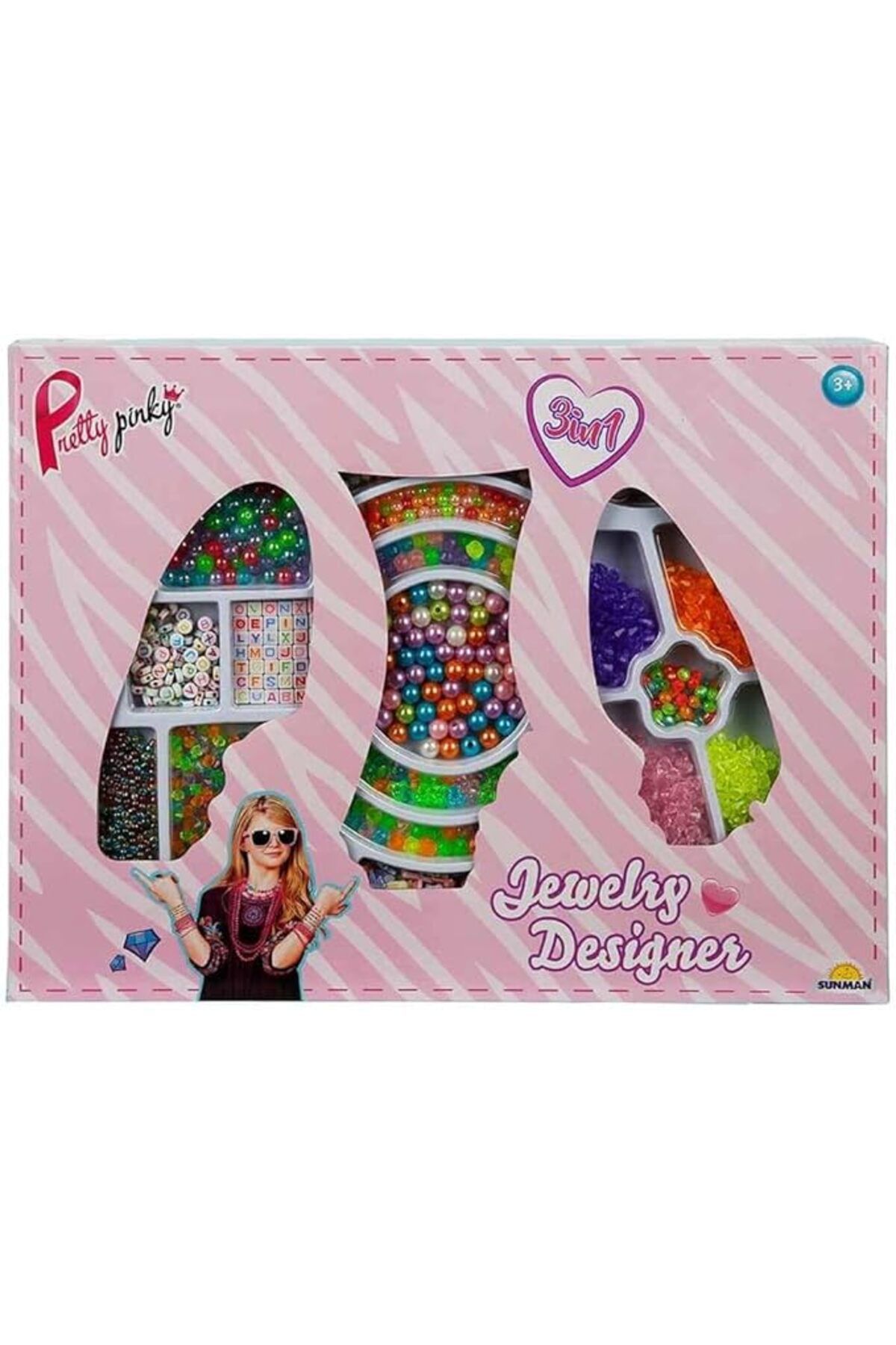 Orqinel Pretty Pinky BoncukluTakı Seti