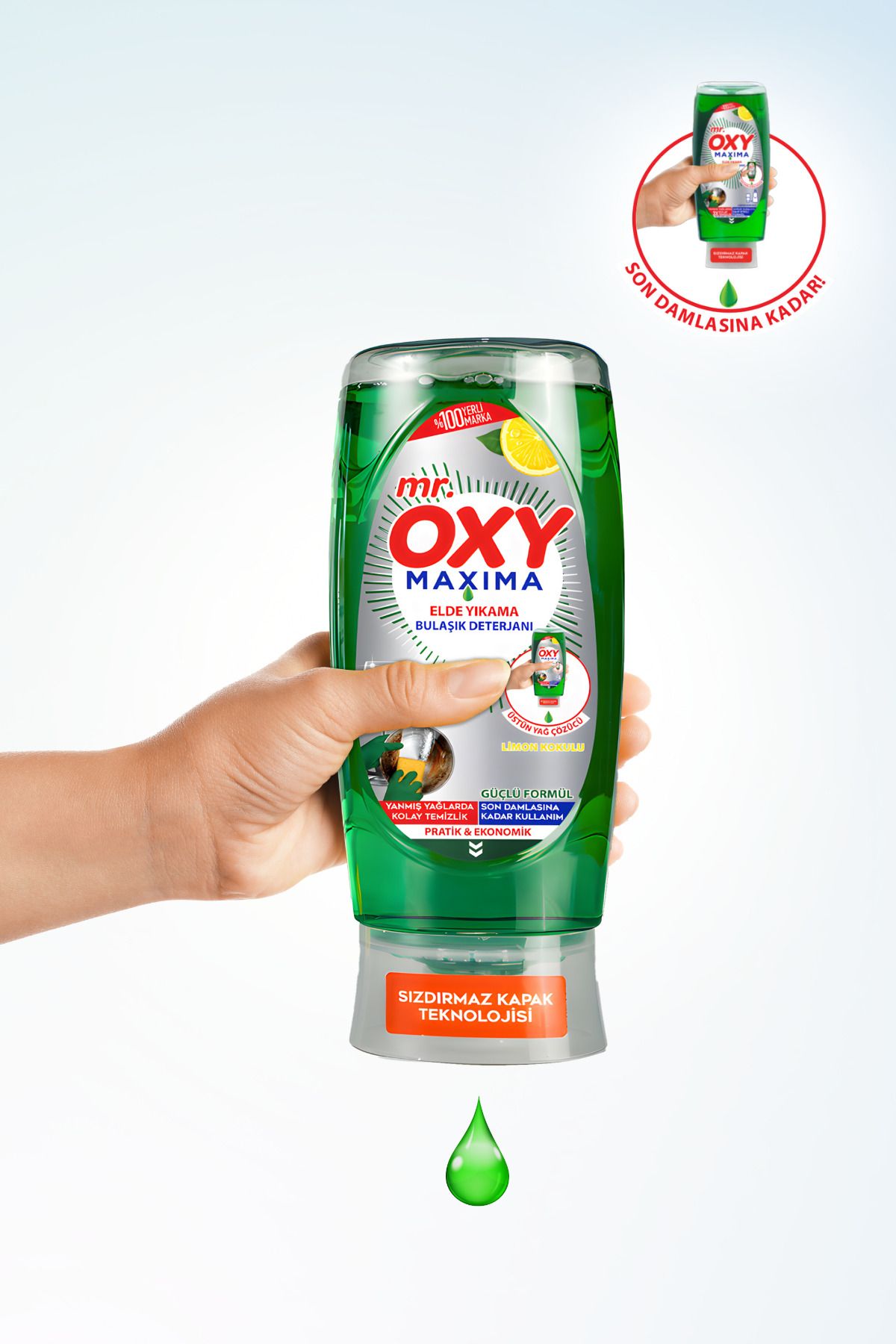 Mr. Oxy Maxima Elde Yıkama Bulaşık Deterjanı Limon Kokulu 2*500 ML