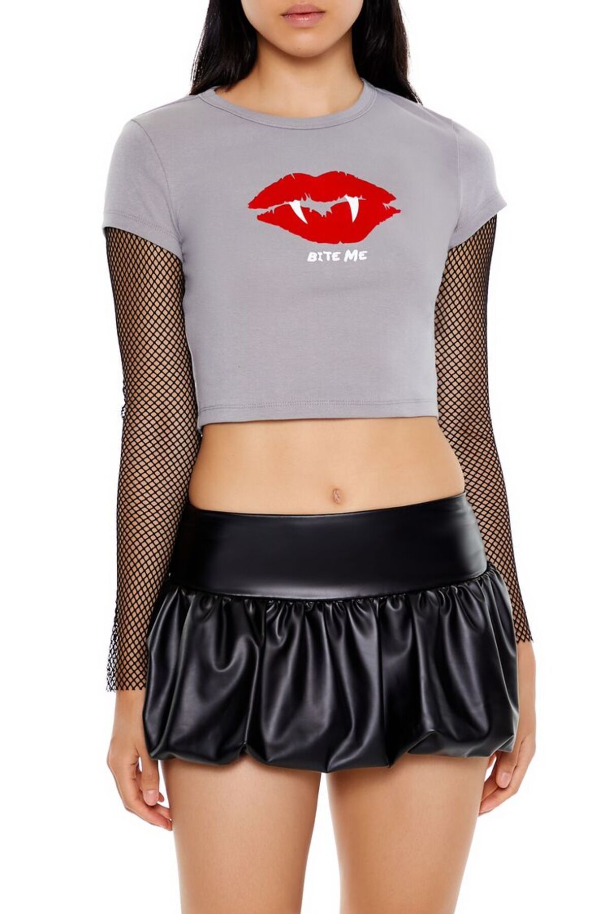 Forever 21 Bite Me BaskılıBaby Tee Tişört