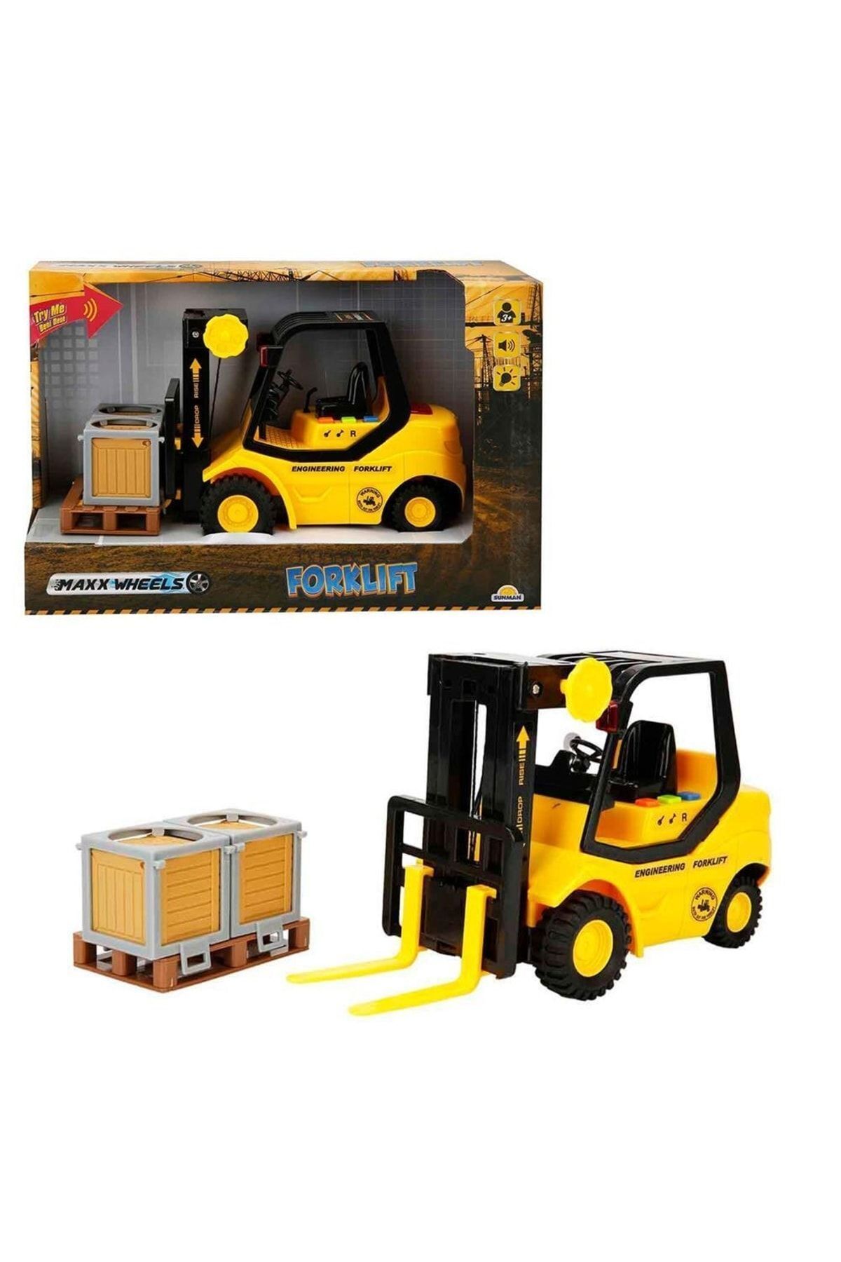 Sesli Ve Işıklı Forklift 24 Cm Oyuncak