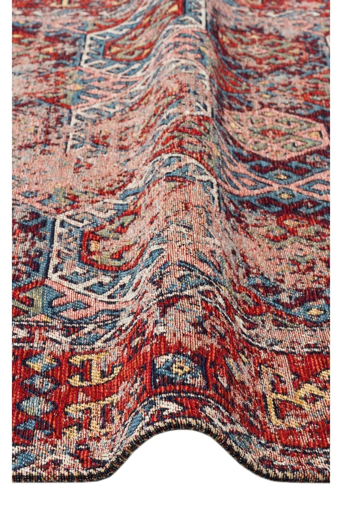 Anadolu Kilim AND 03 Multy Eski Antik Kilim Desenlerine Sahip Kaymaz Tabanlı Yıknabilir