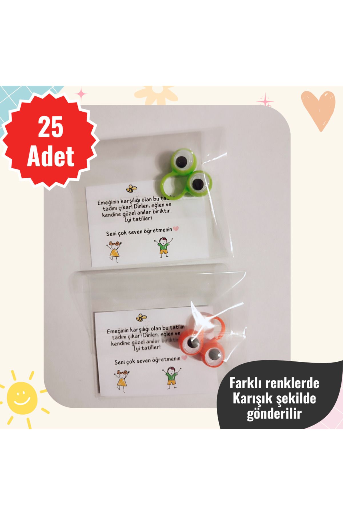 MUTLUYÜZ 25 Adet(3CMX3CM)oynar Göz Kukla Topt...