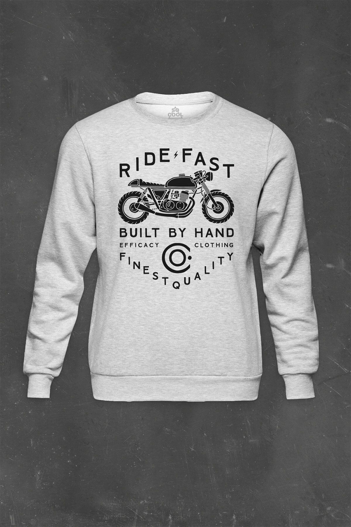 so cool Gri Sweatshirt RideFast Notorcycles B...