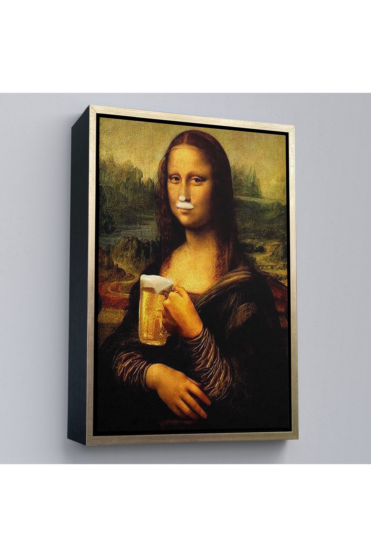 Aksoy Dizayn Çerçeveli Biraİçme Mona Lisa Kan...