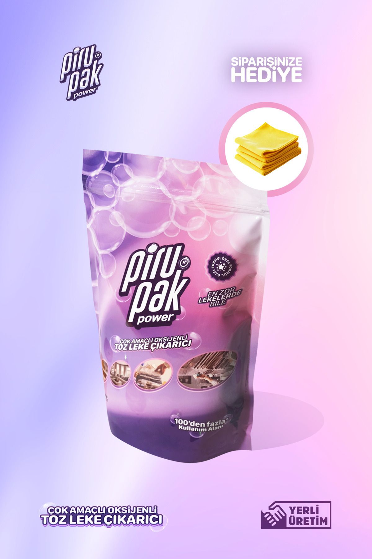 Pirupak Çok Amaçlı Oksijenli Toz Leke Çıkarıcı 800gr