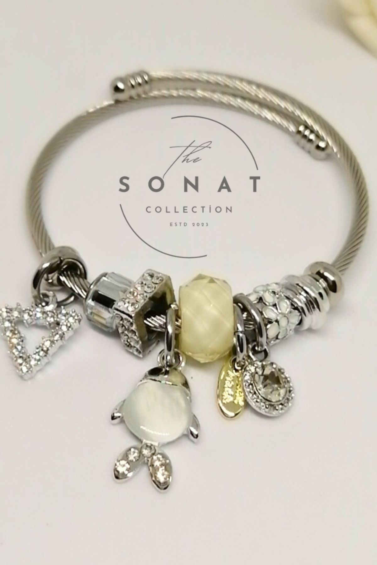 Sonat Collection Gümüş RenkteBalık Charmlı Bi...